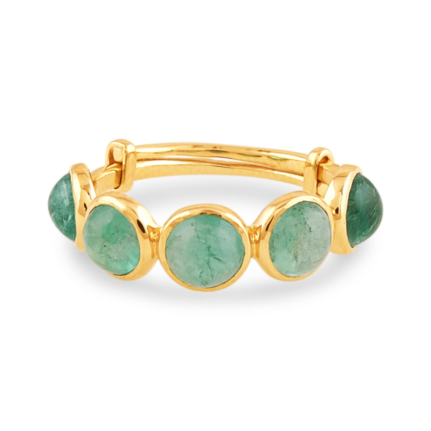 Women’s Green Emerald Rd. Ring In Yellow Gold Tresor Collection