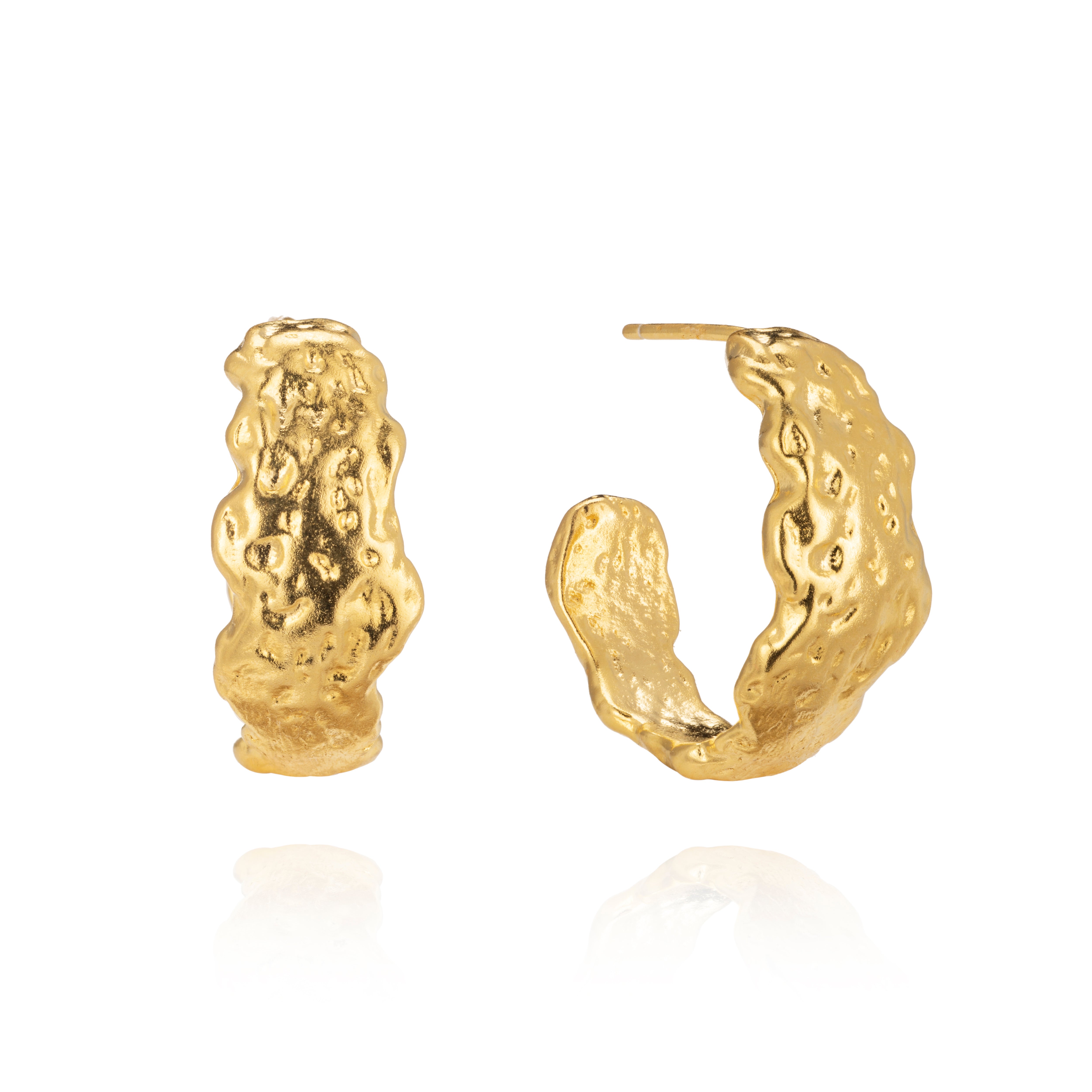 Women’s Lava Hoops - Gold Aaria London