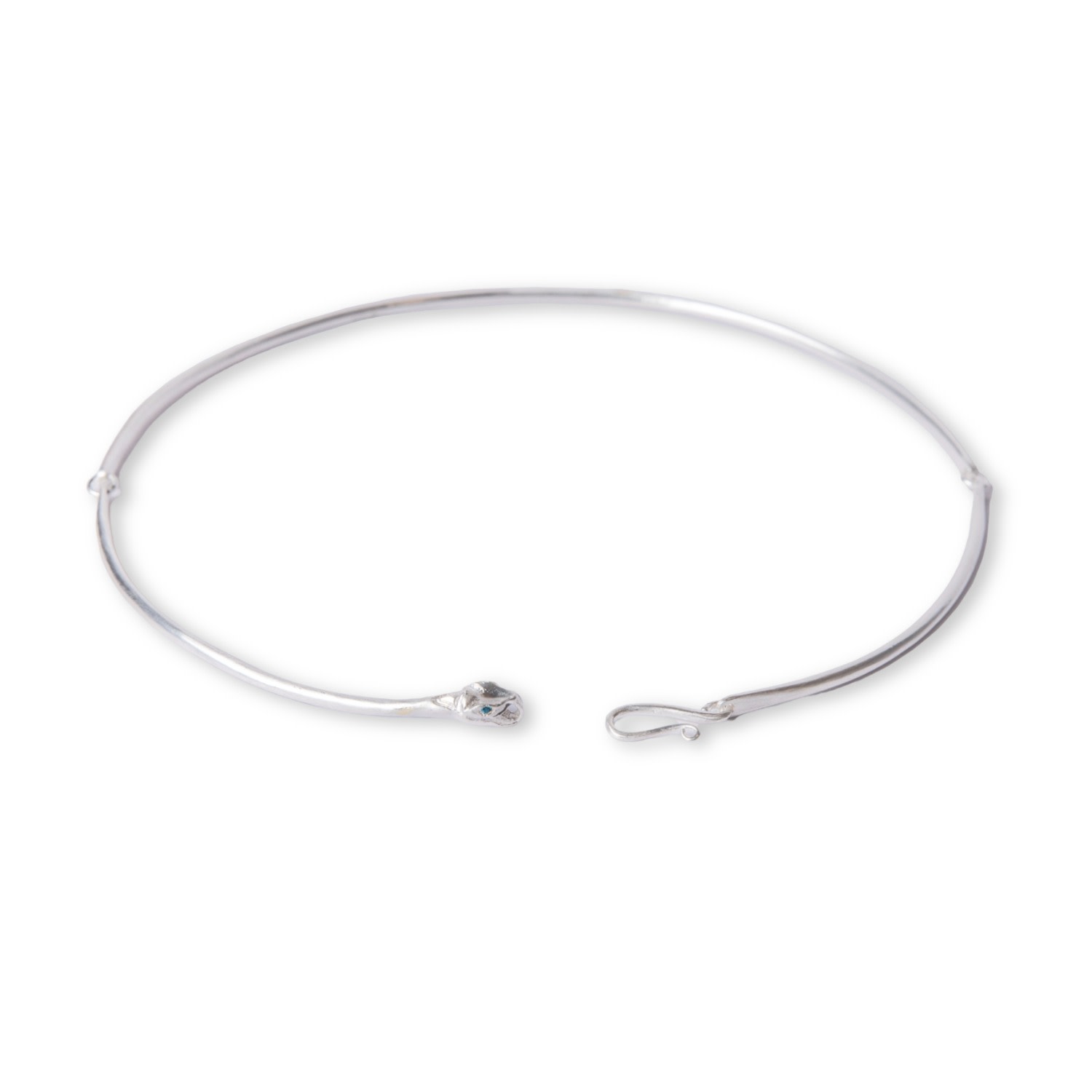 Golden Horn Jewellery Women's Ouroboros Snake Silver Choker Necklace