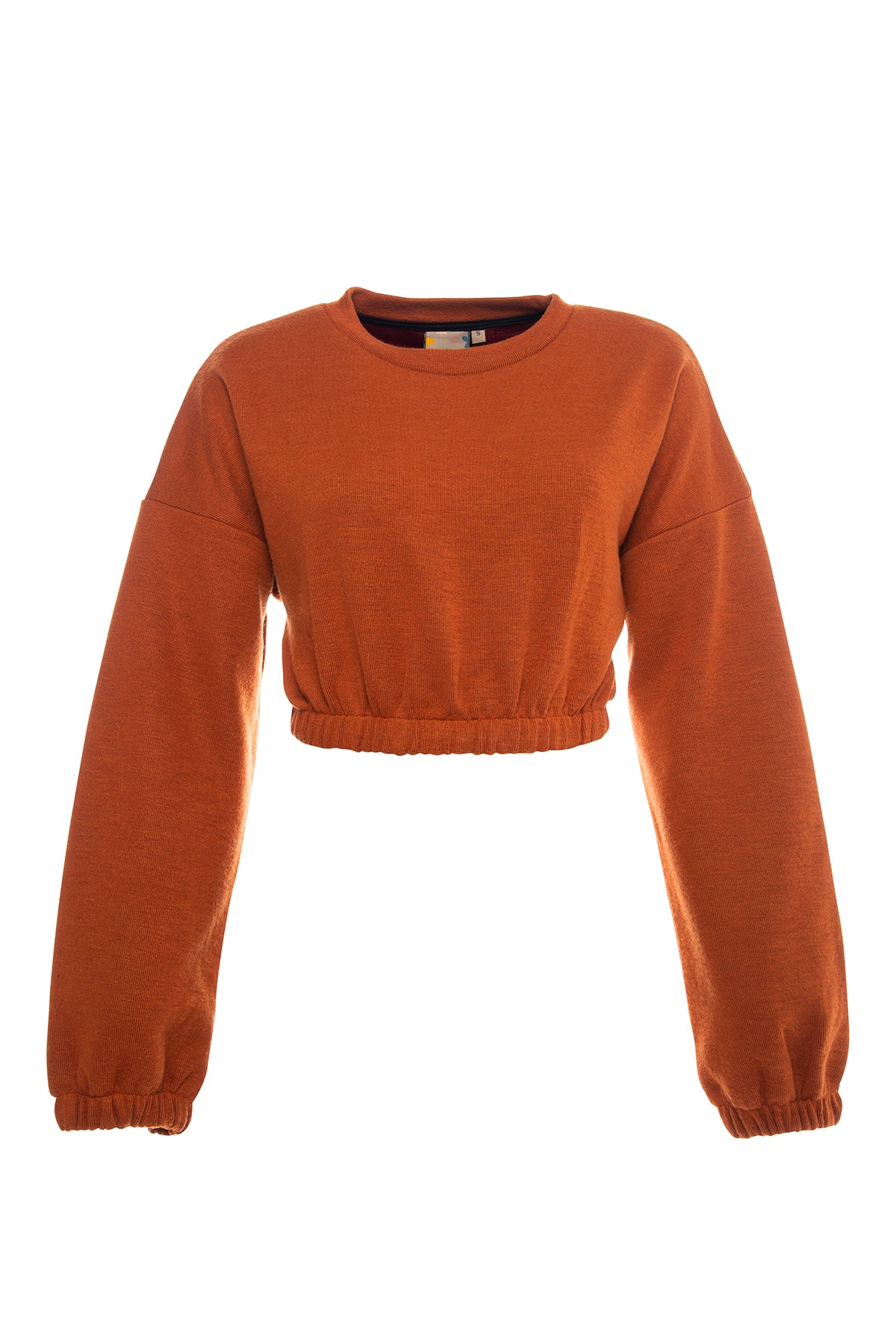 Bee & Alpaca Women's Yellow / Orange Fresh Crop Top Sweatshirt - Orange