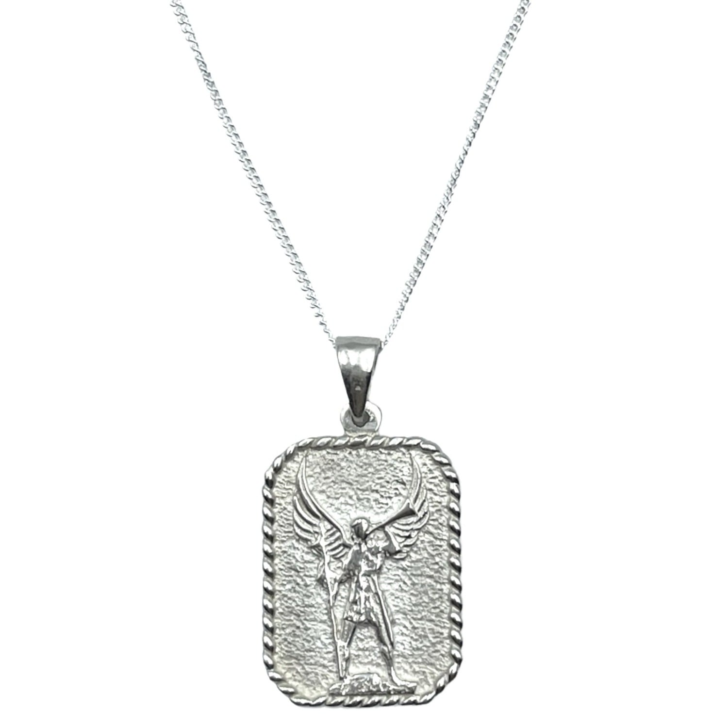 Quartz & Canary Women's Sterling Silver Archangel Gabriel Pendant In Silver