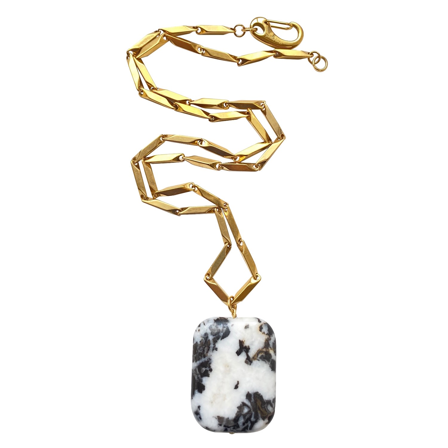 Women’s Black / White / Gold Jasper Lola Necklace Smilla Brav