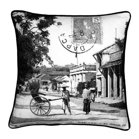 La Grande Rue, Dap Cau / Tonkin Street Cushion One Size The Annam House