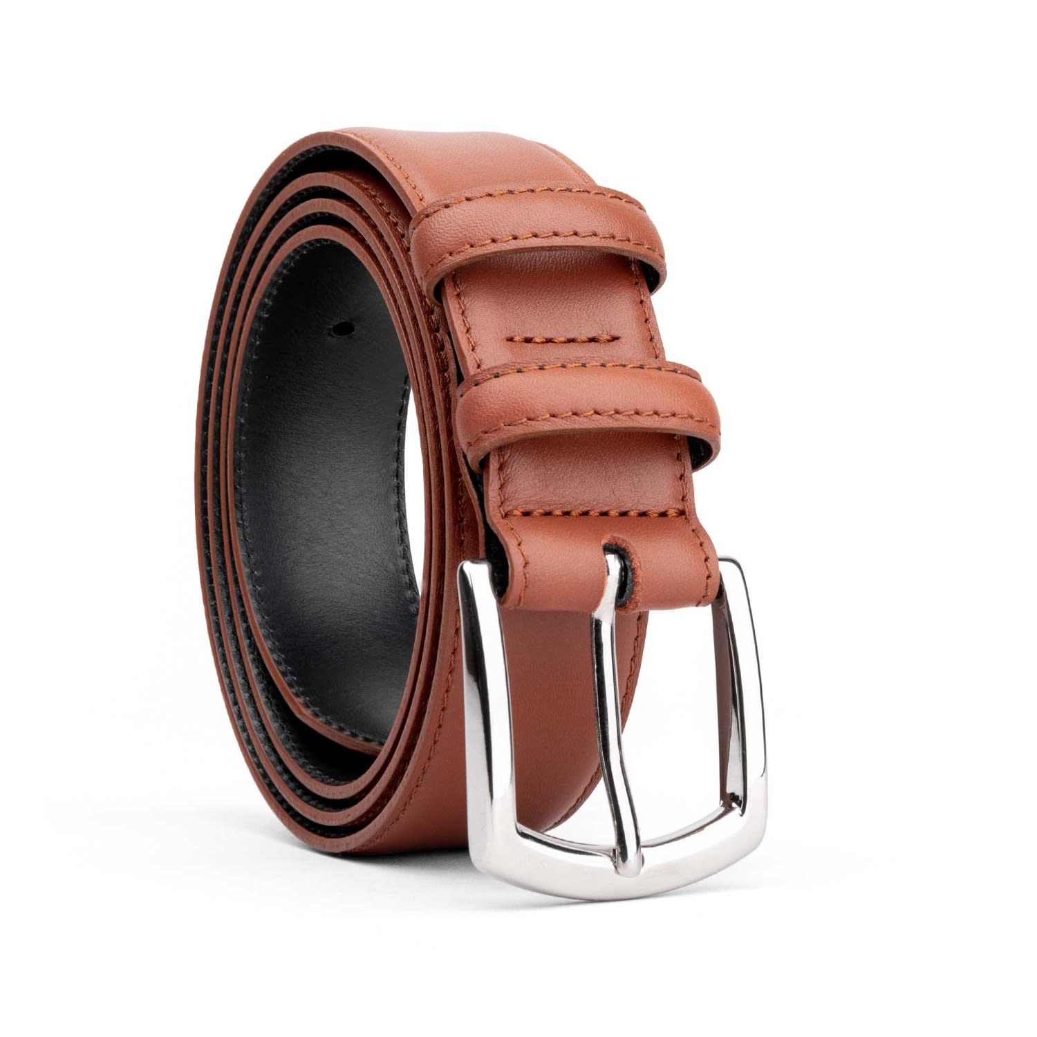 Men’s Brown Classic Leather Belt Cognac Silvio 42’’ Dalgado
