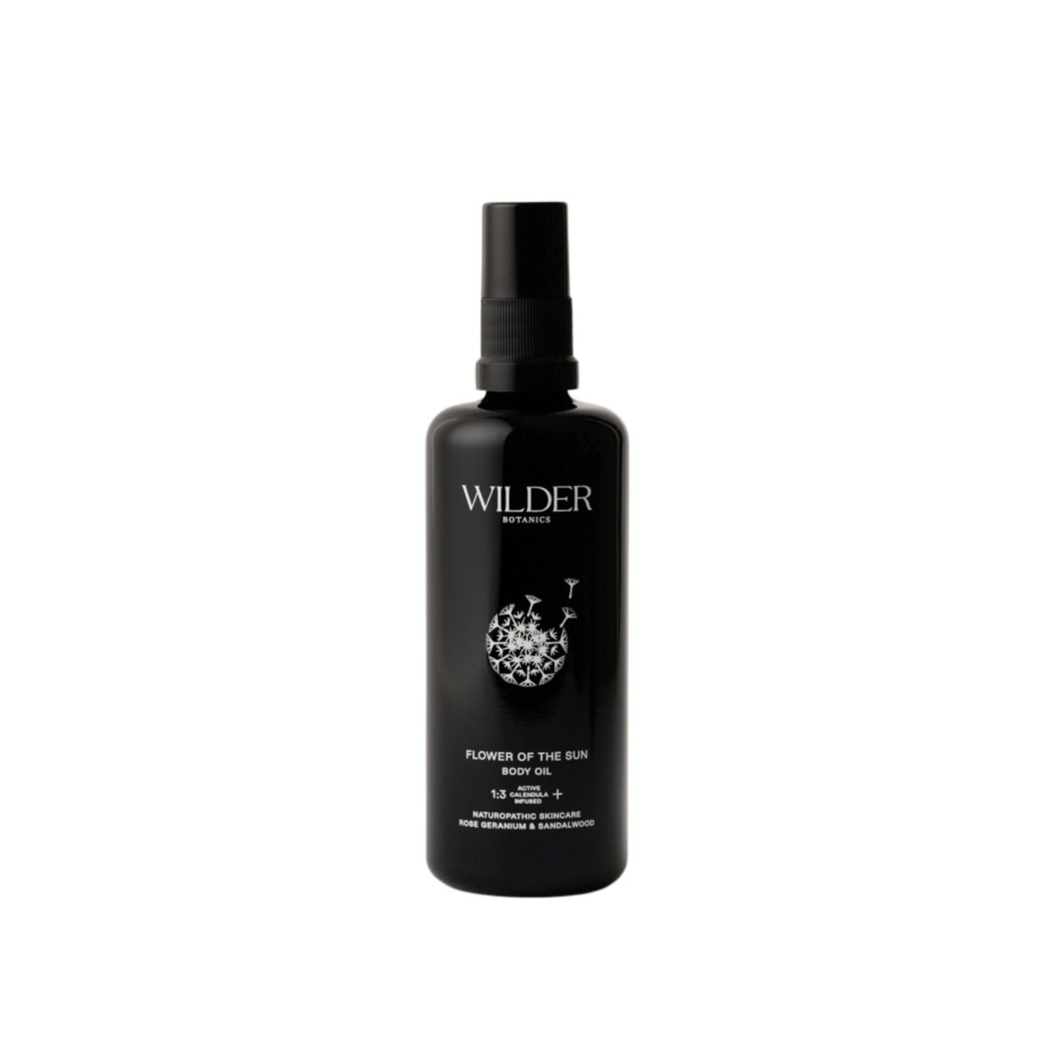 Wilder Botanics Black Flower Of The Sun Body Oil In Black