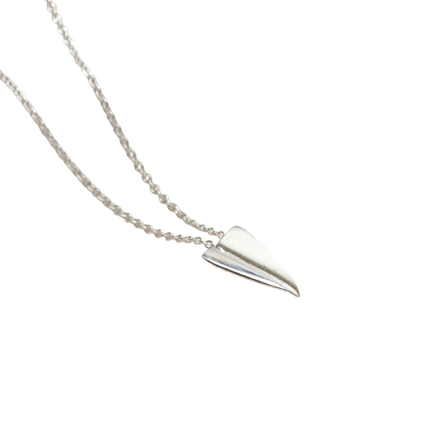 Women’s Sterling Silver Mini Paper Plane Charm Necklace Posh Totty Designs