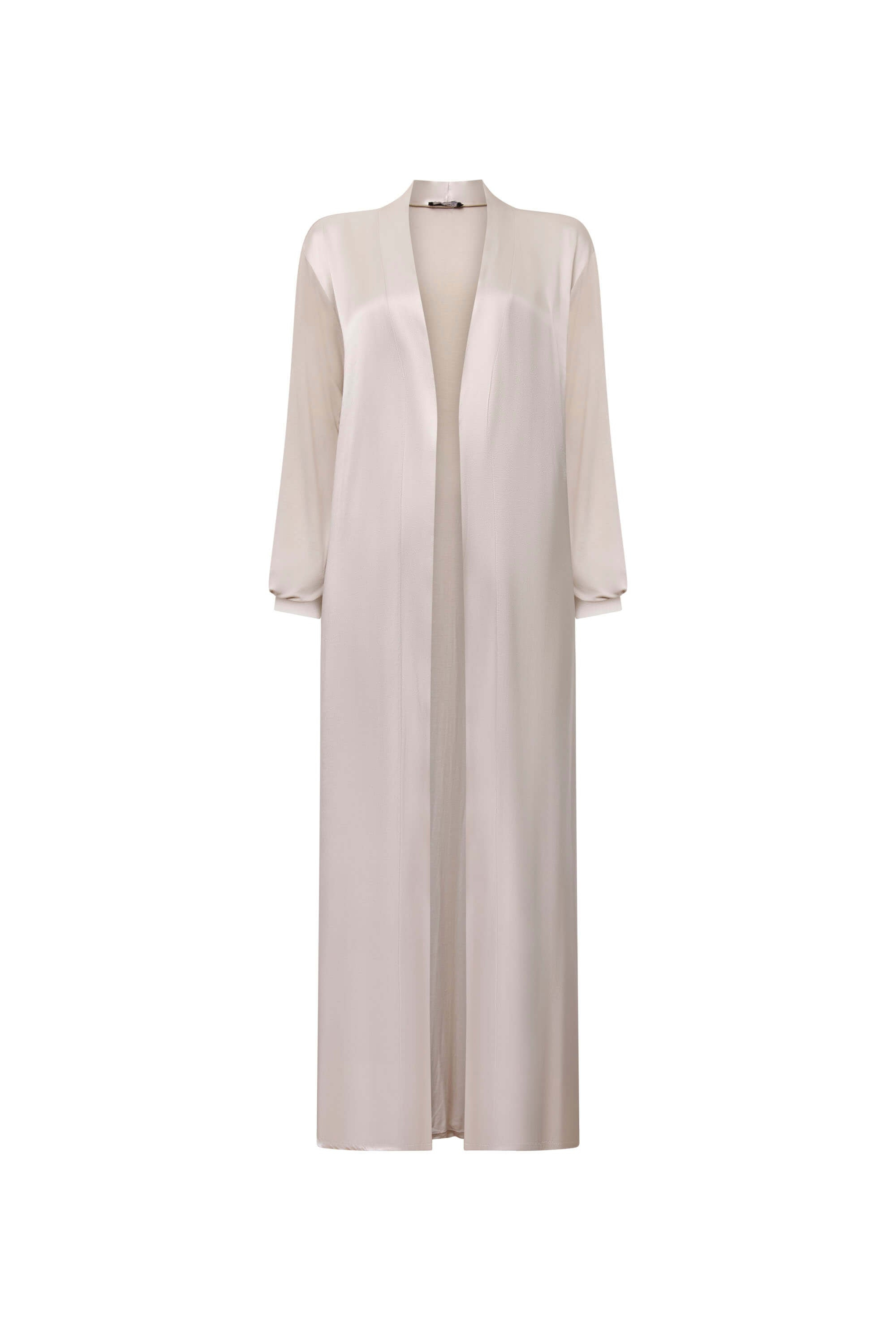 James Lakeland Women's Neutrals Long Satin Beige Cardigan In Beige