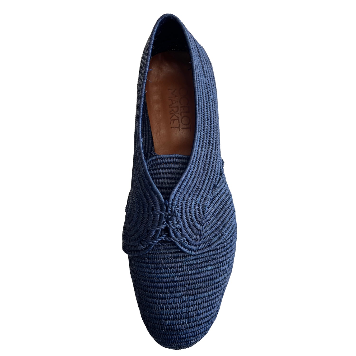 Ocelot Market Blue Men's Raffia Oxford In Navy