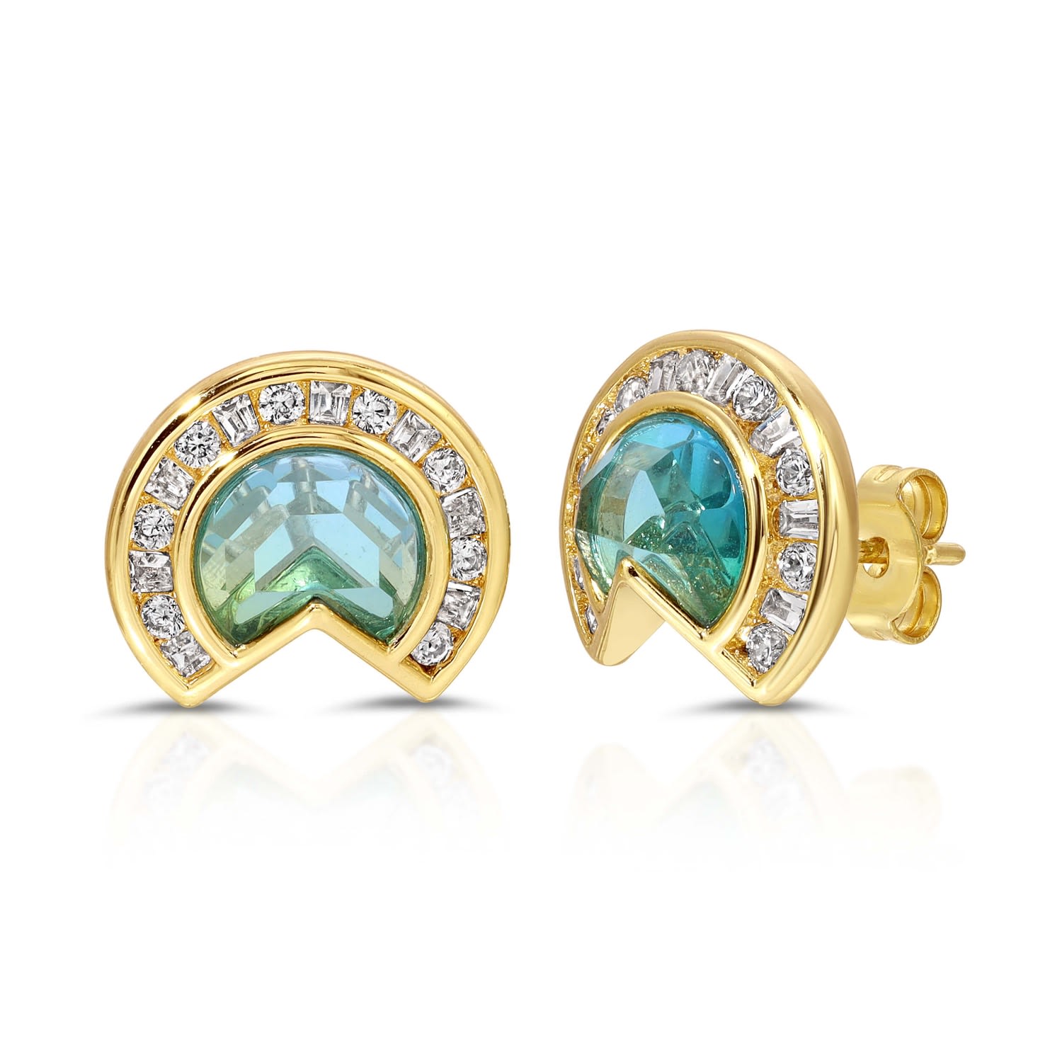 Women’s Daybreak Gem Studs - Sky Glamrocks Jewelry