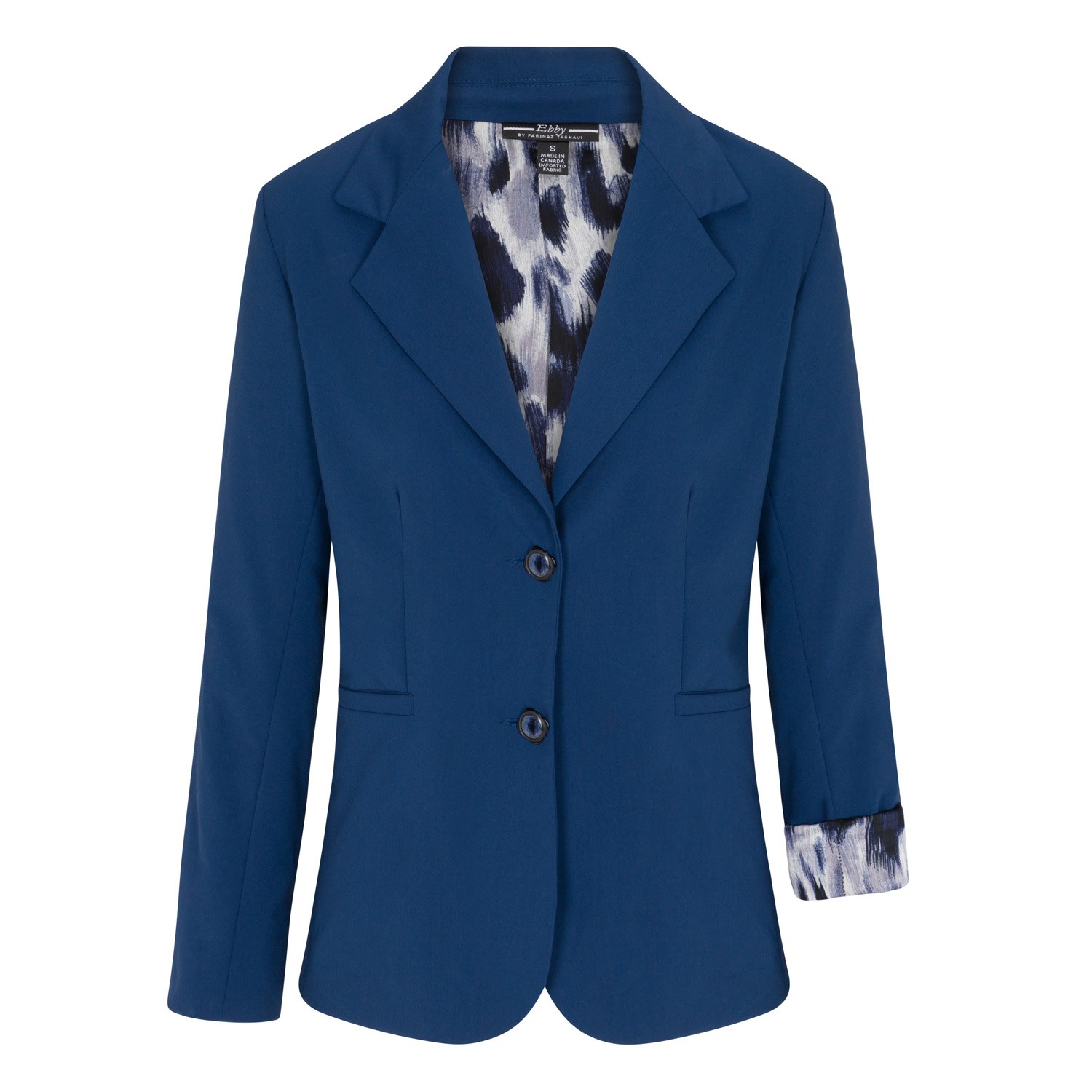 Women’s Blue Exquisite Blazer - Navy Leopard Extra Small Farinaz