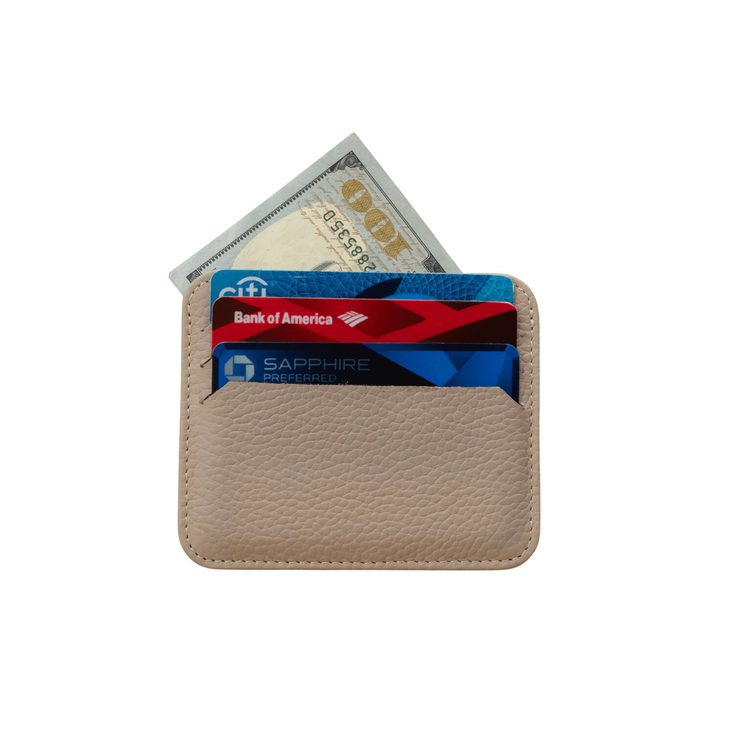 Leathere Women's White Fine Leather Card Holder - Cream - Bellevue
