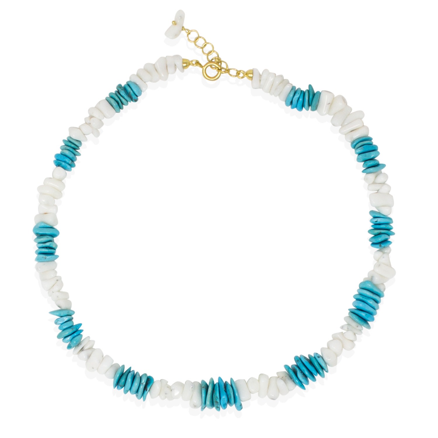 Women’s Blue Positano Shell & Turquoise Necklace Vintouch Italy