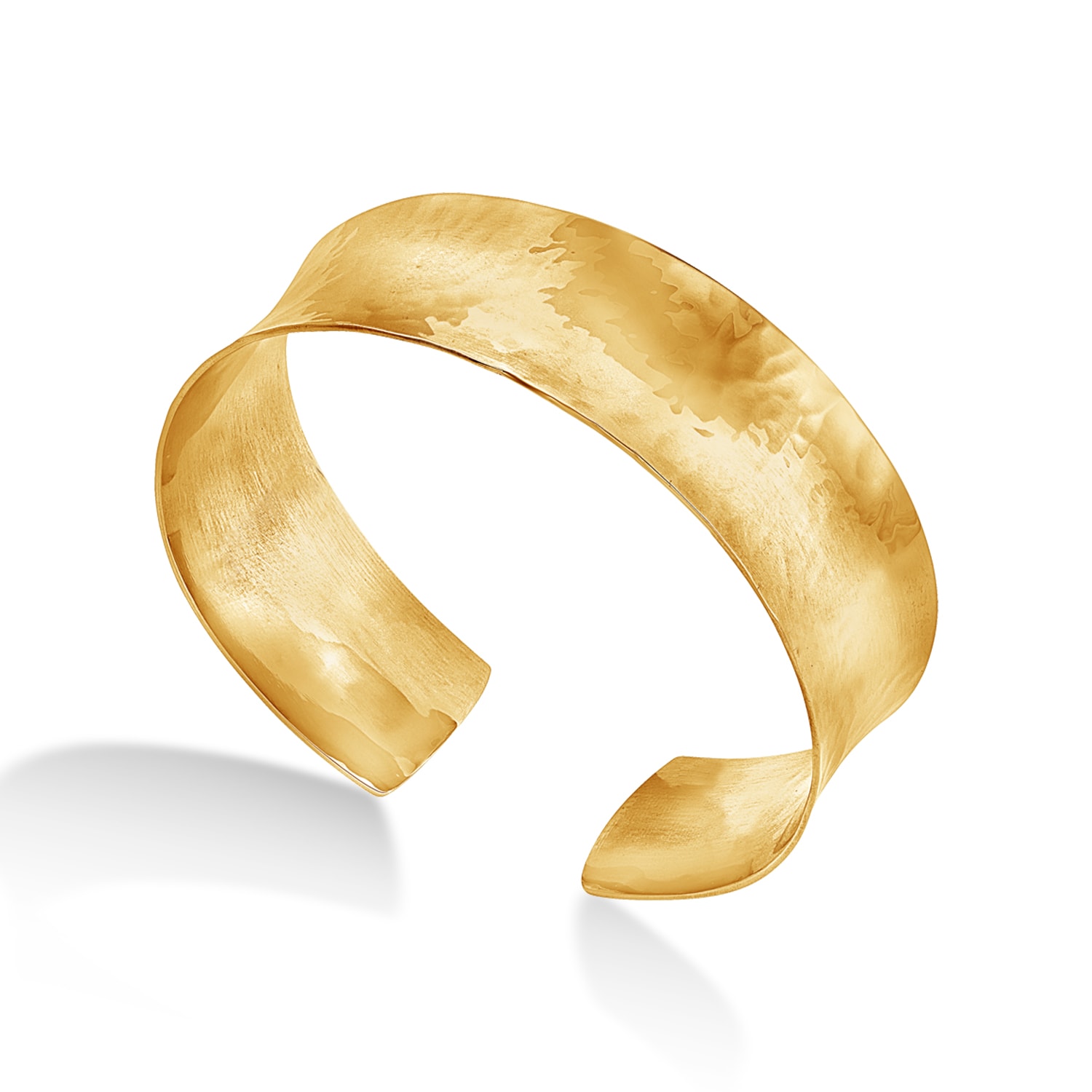 Dower & Hall Women's Solid Gold Gold Hammered Concave Cuff In Gold