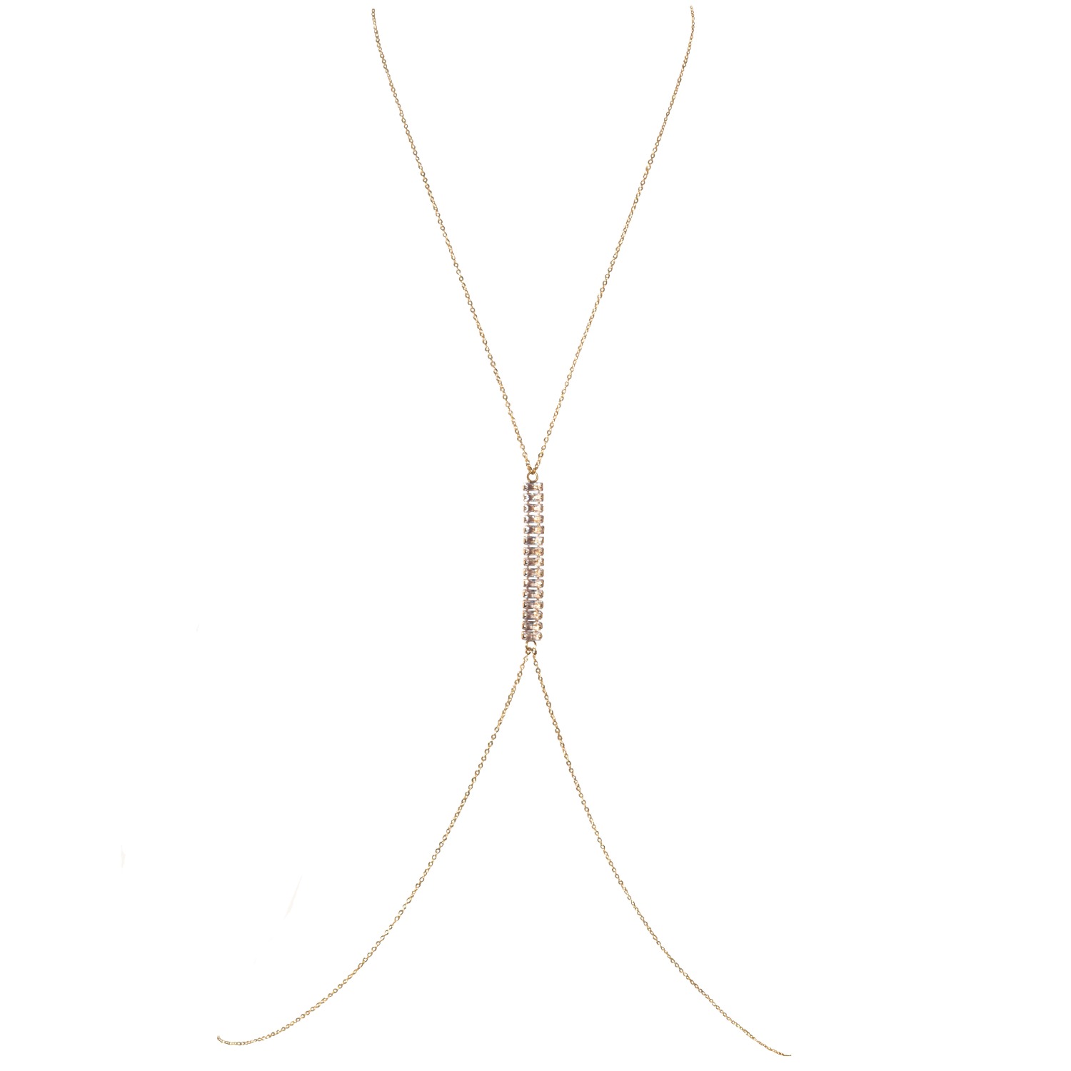 Studio Baloge Women's Gold / White Axis Body Chain In Metallic