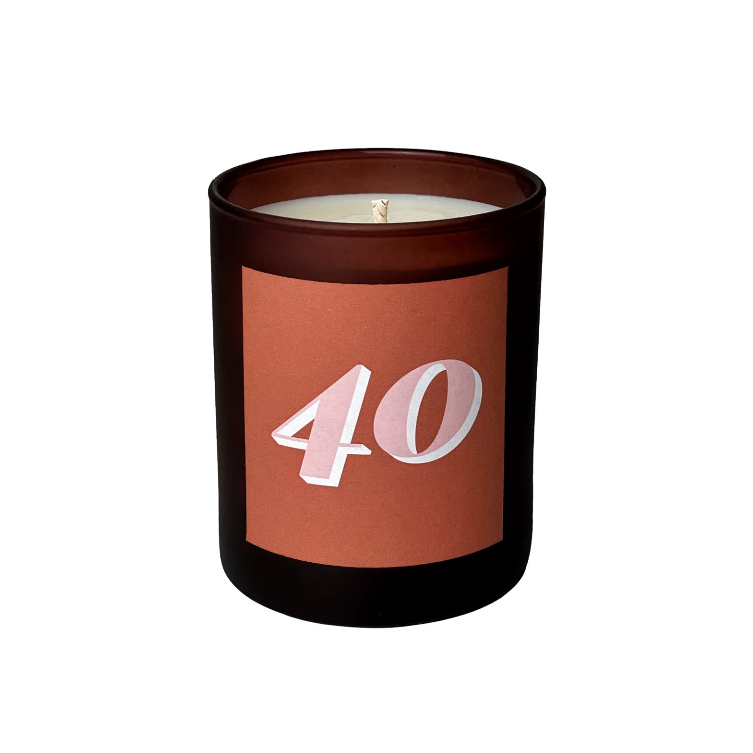 Little Karma Co. Ltd Orange Number Candle 40 - Luna Refillable Midi Milestone Candle In Orange