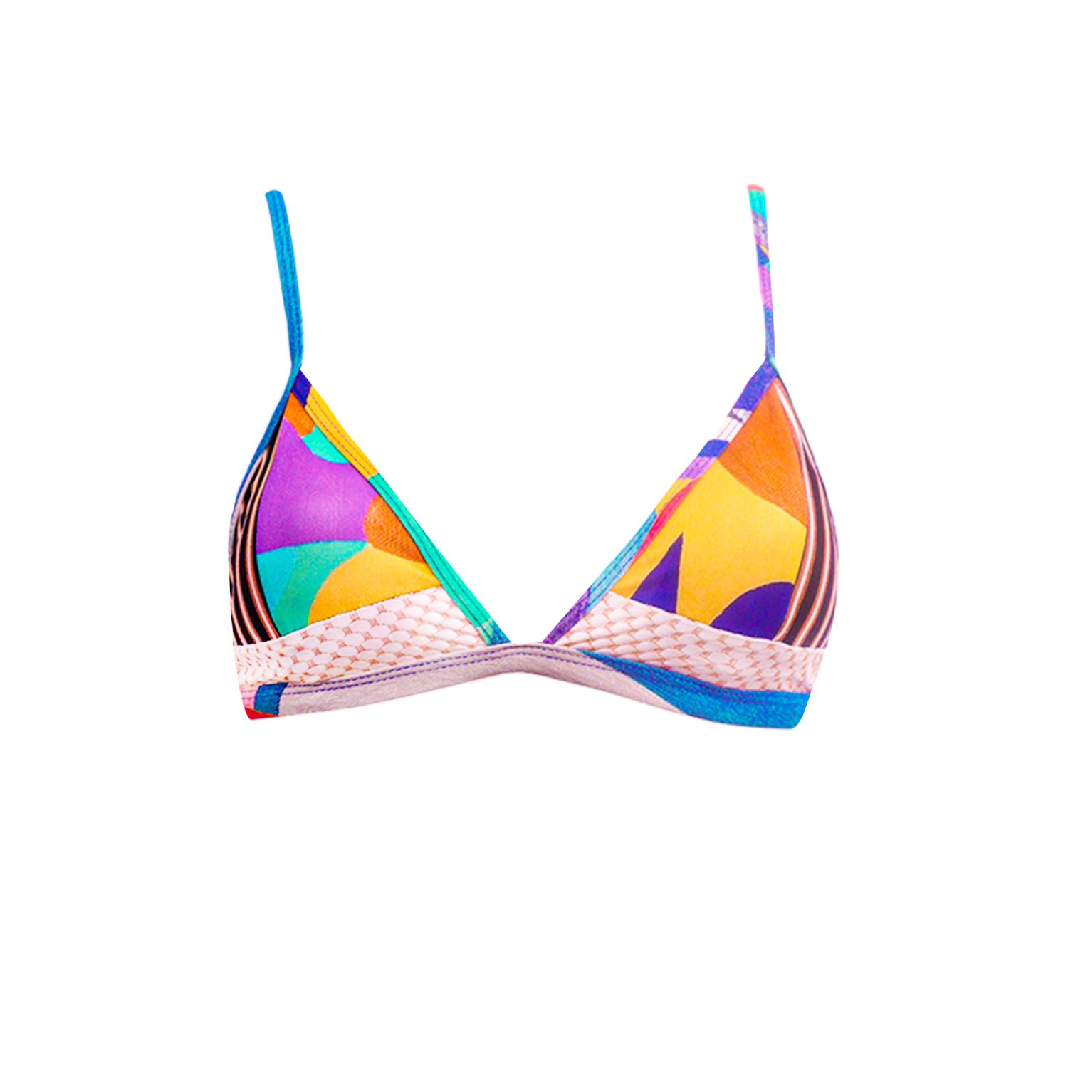 Aulala Paris Women's Aulala X Risbo Artistic Triangle Bikini Top Utopia - Multicolour