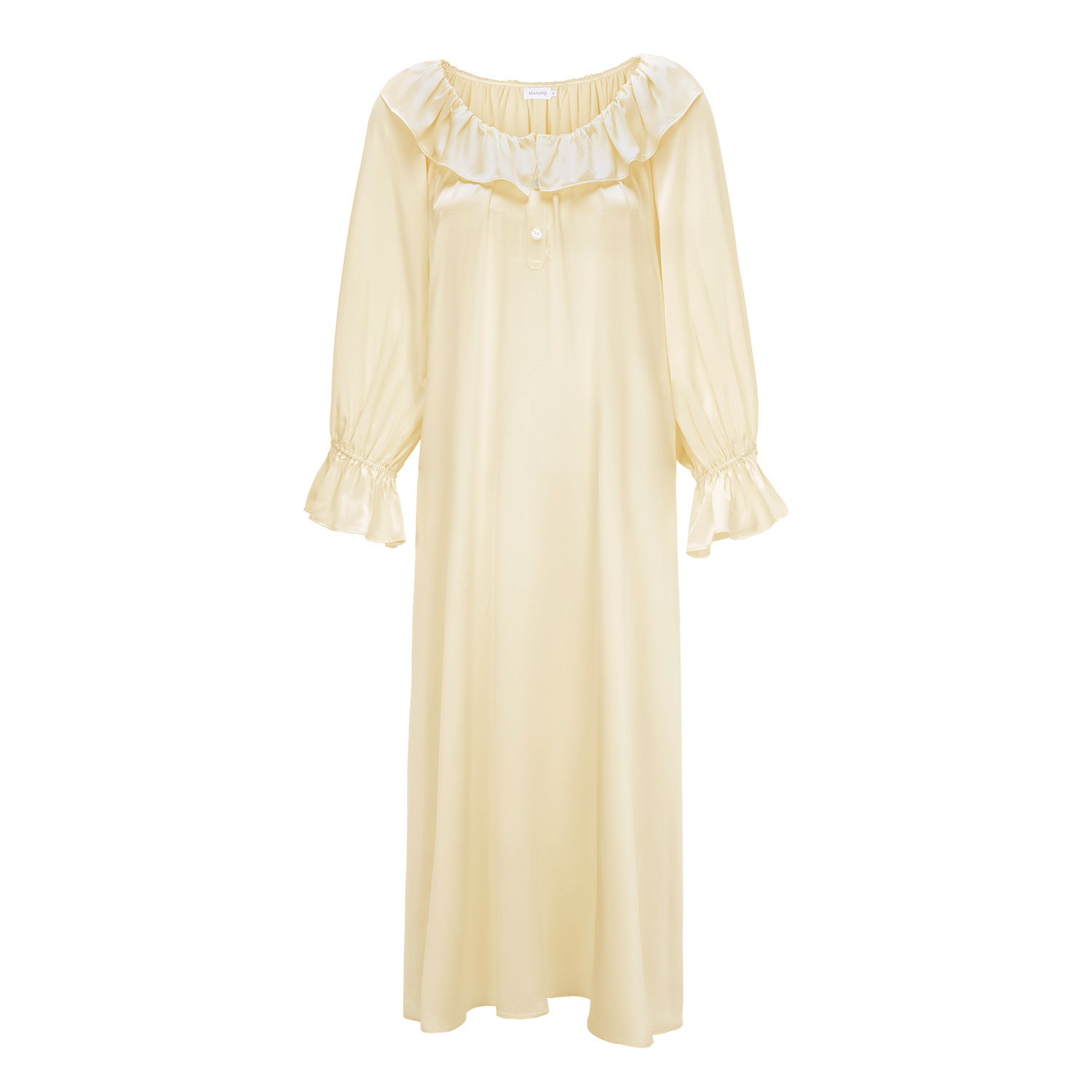 Manito Women's Yellow / Orange Echoes Silk Ruffle Dress - Pear Sorbet In Yellow/orange