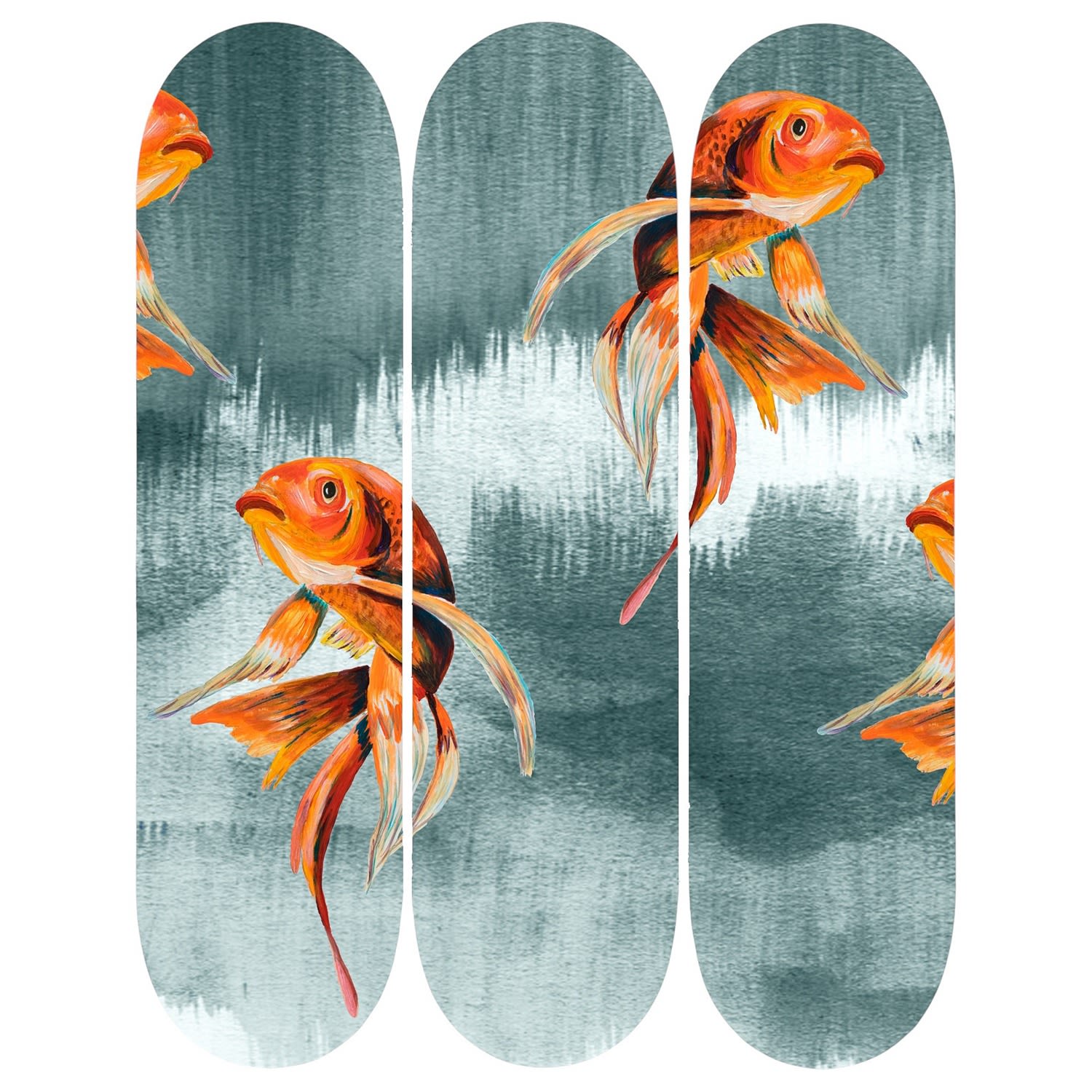 Skateboard Decks Wall Decor Khoi Fish Set Of Three Catchii