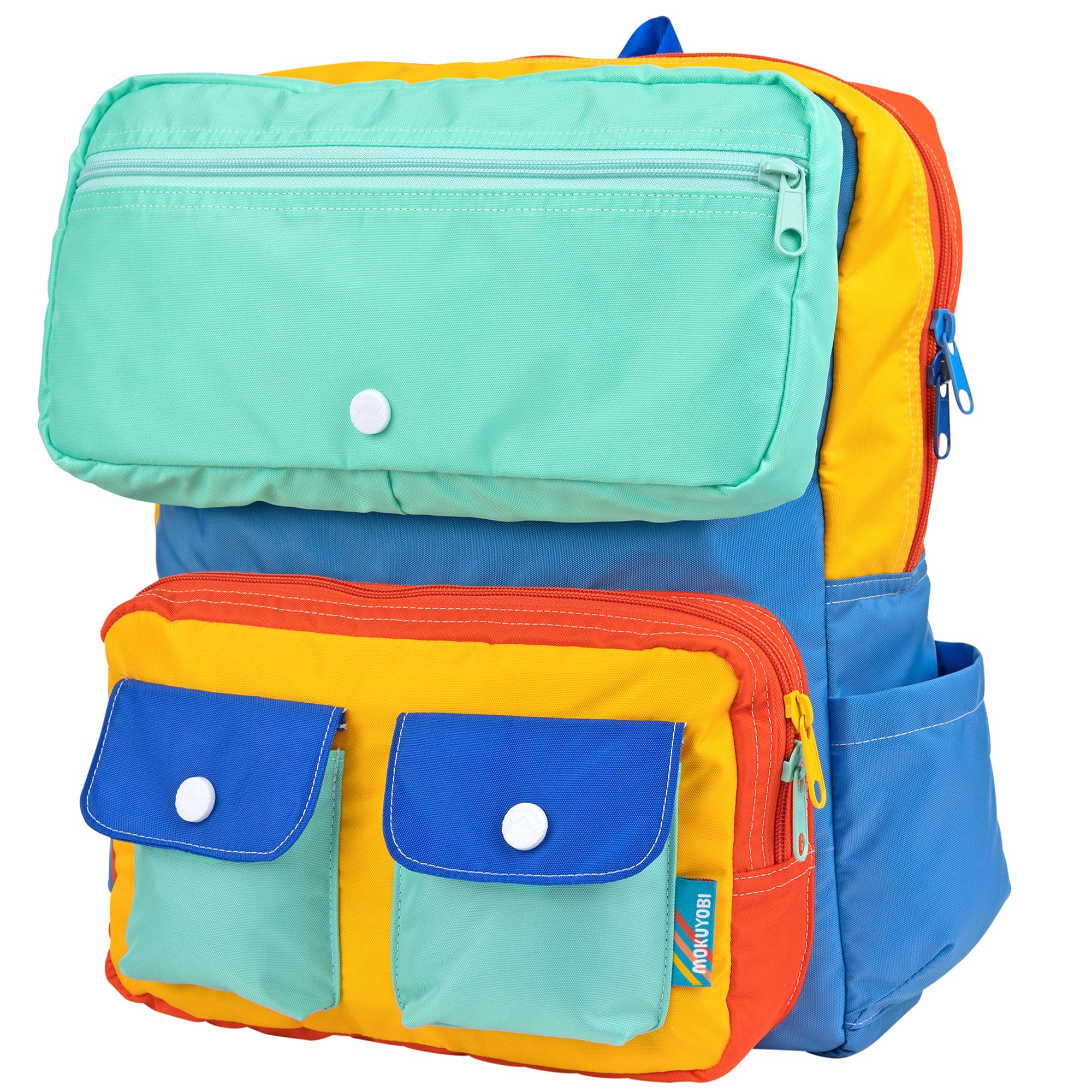 Mokuyobi Women's Blue / Yellow / Orange Snacktime Faux Roll Top In Blue/yellow/orange