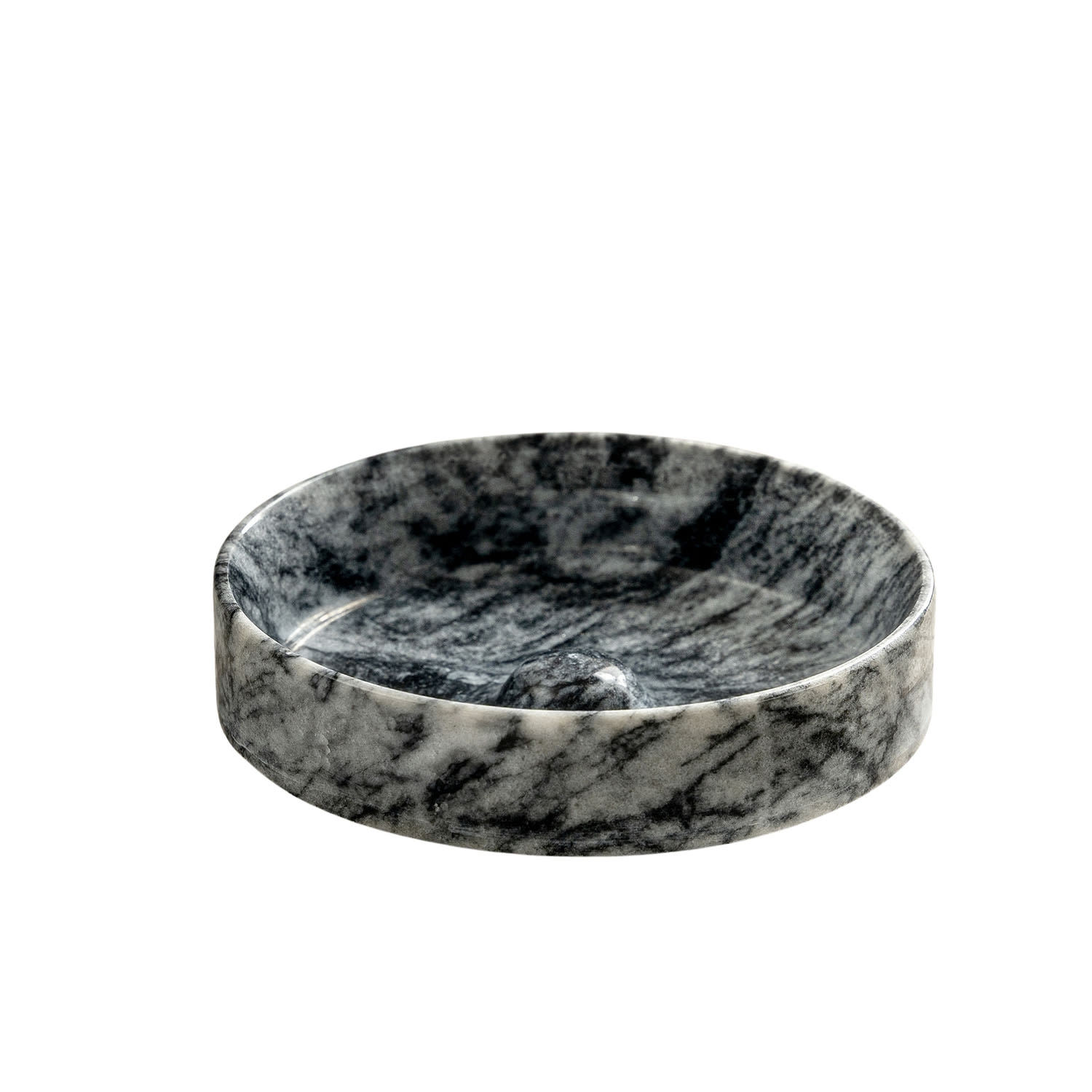 Tumbling Mugla Black Marble Bowl - Premium Quality Natural Marble Modeditions