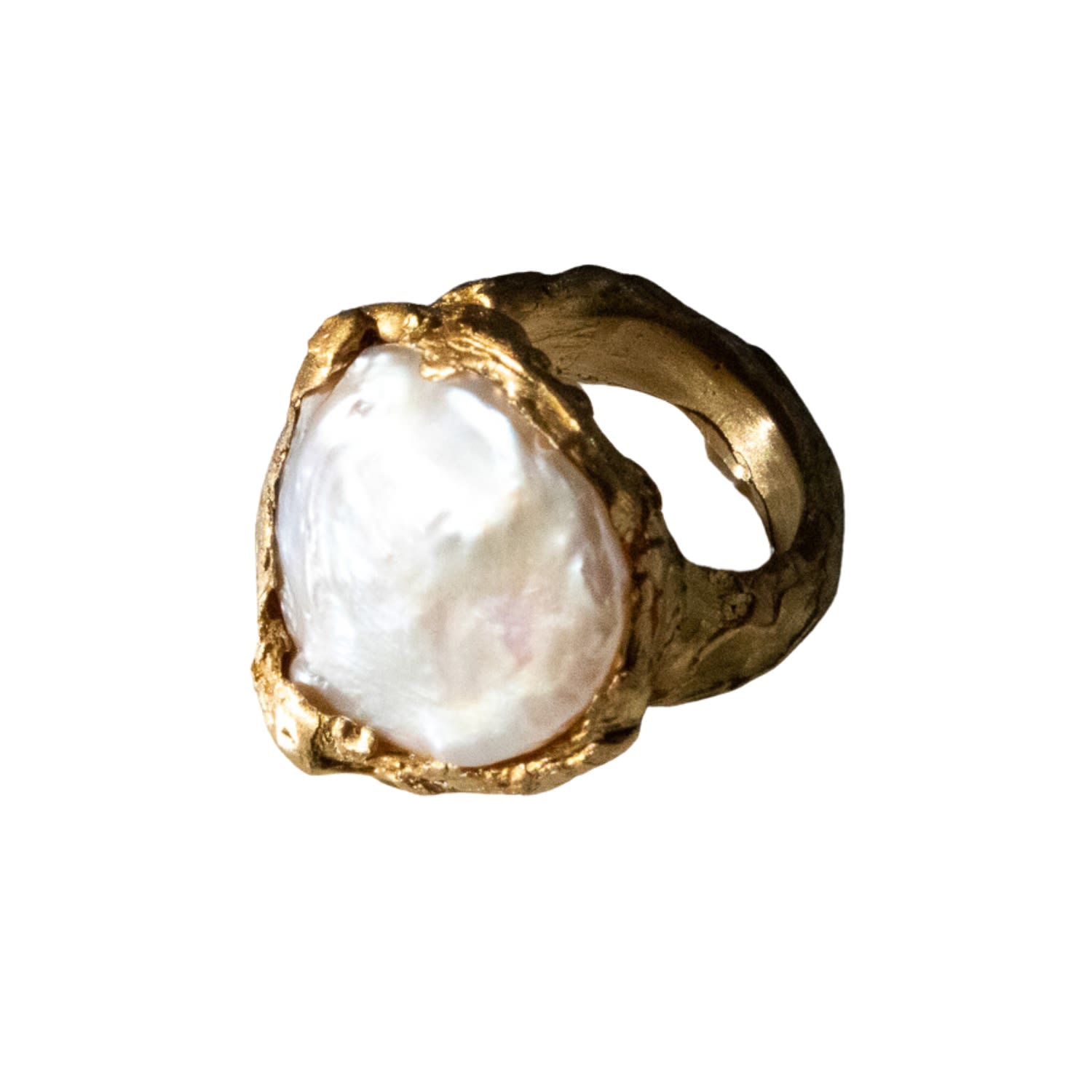 Women’s Aurora Pearl Gold Ring The Bow Jewelry