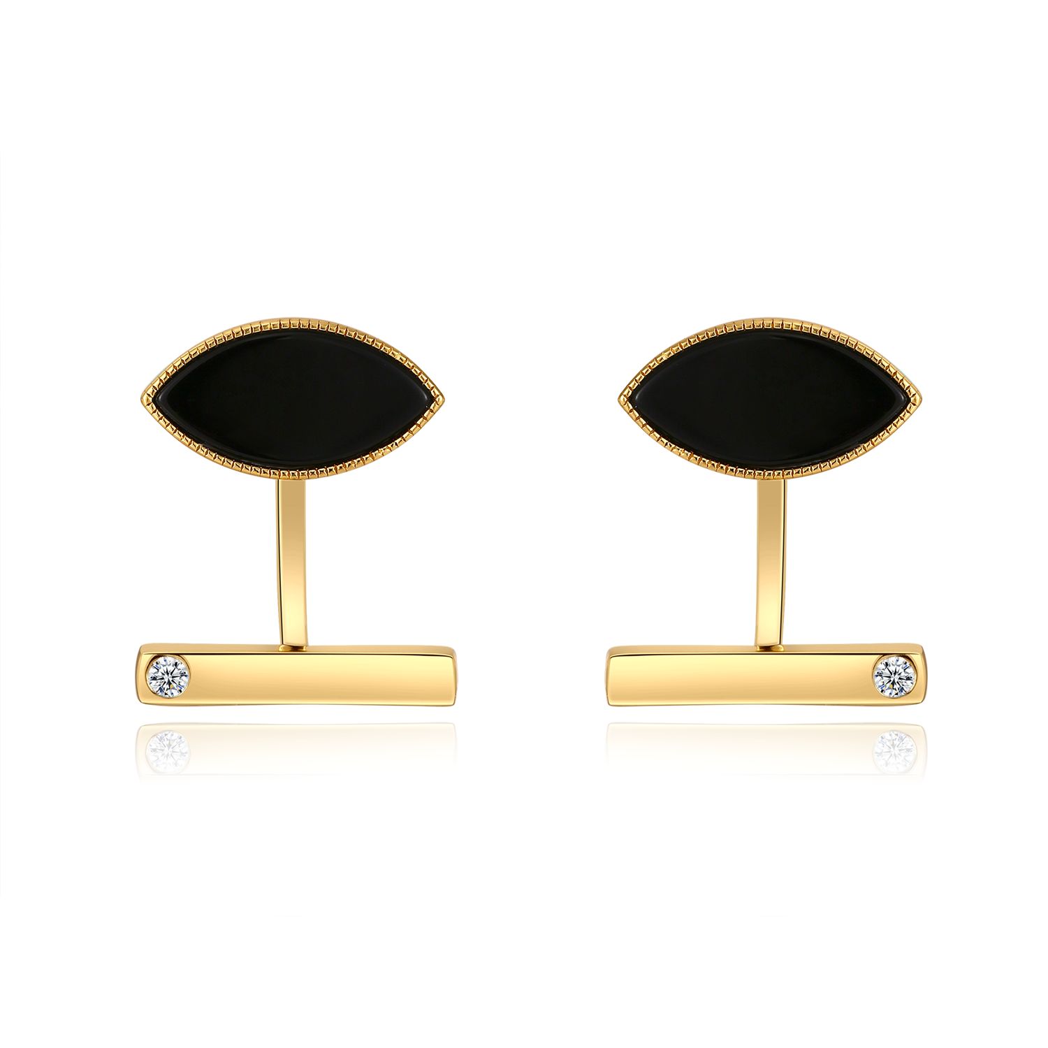 Women’s Black / Gold Black Eyes Earrings Retro Chic