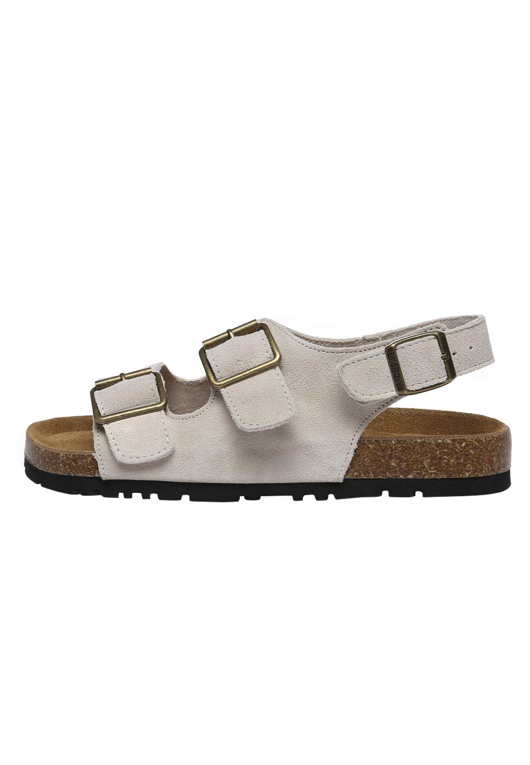 Everau Australia Women's White Flame Leather Sandals In Sand In White