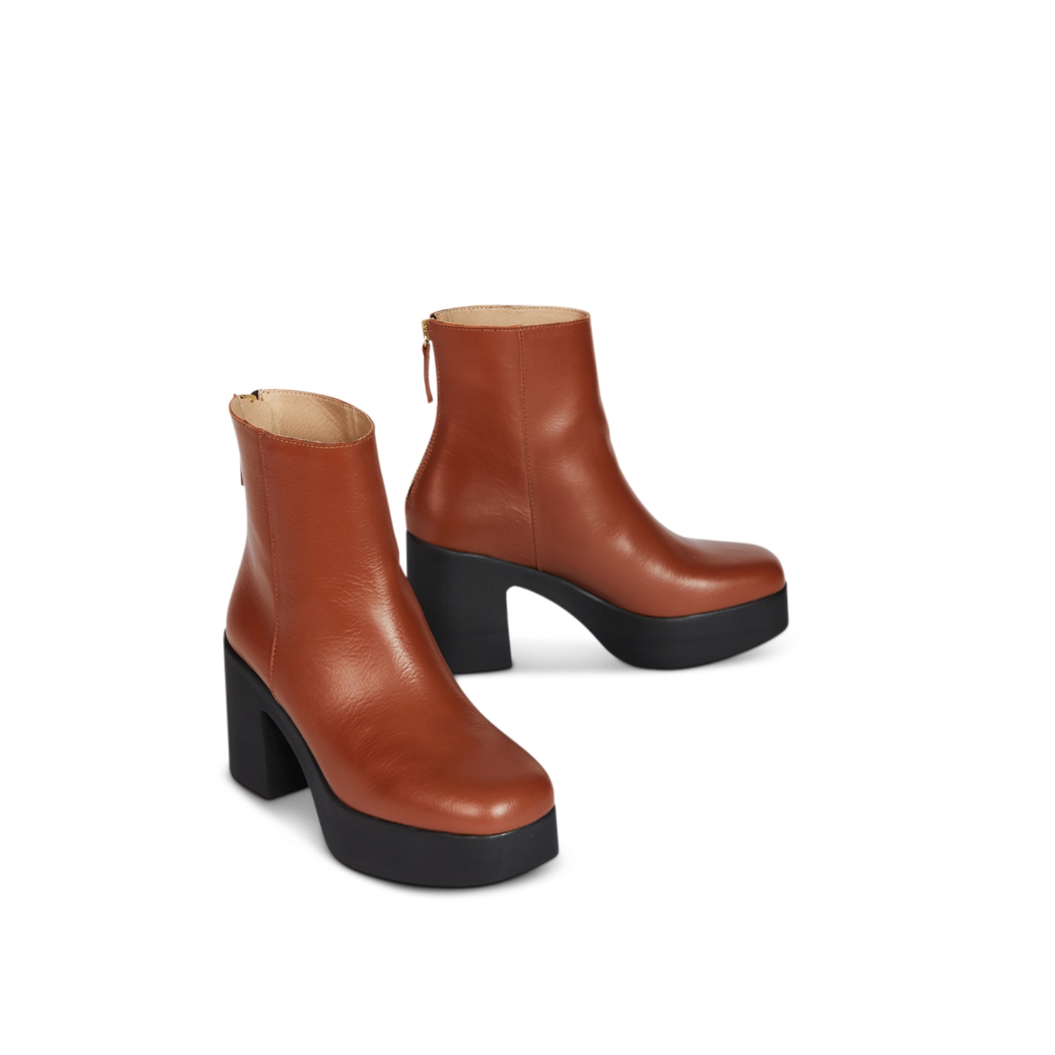 Intentionally Blank Drue 3.0 Platform Boot In Cognac, Women's At Urban Outfitters In Brown