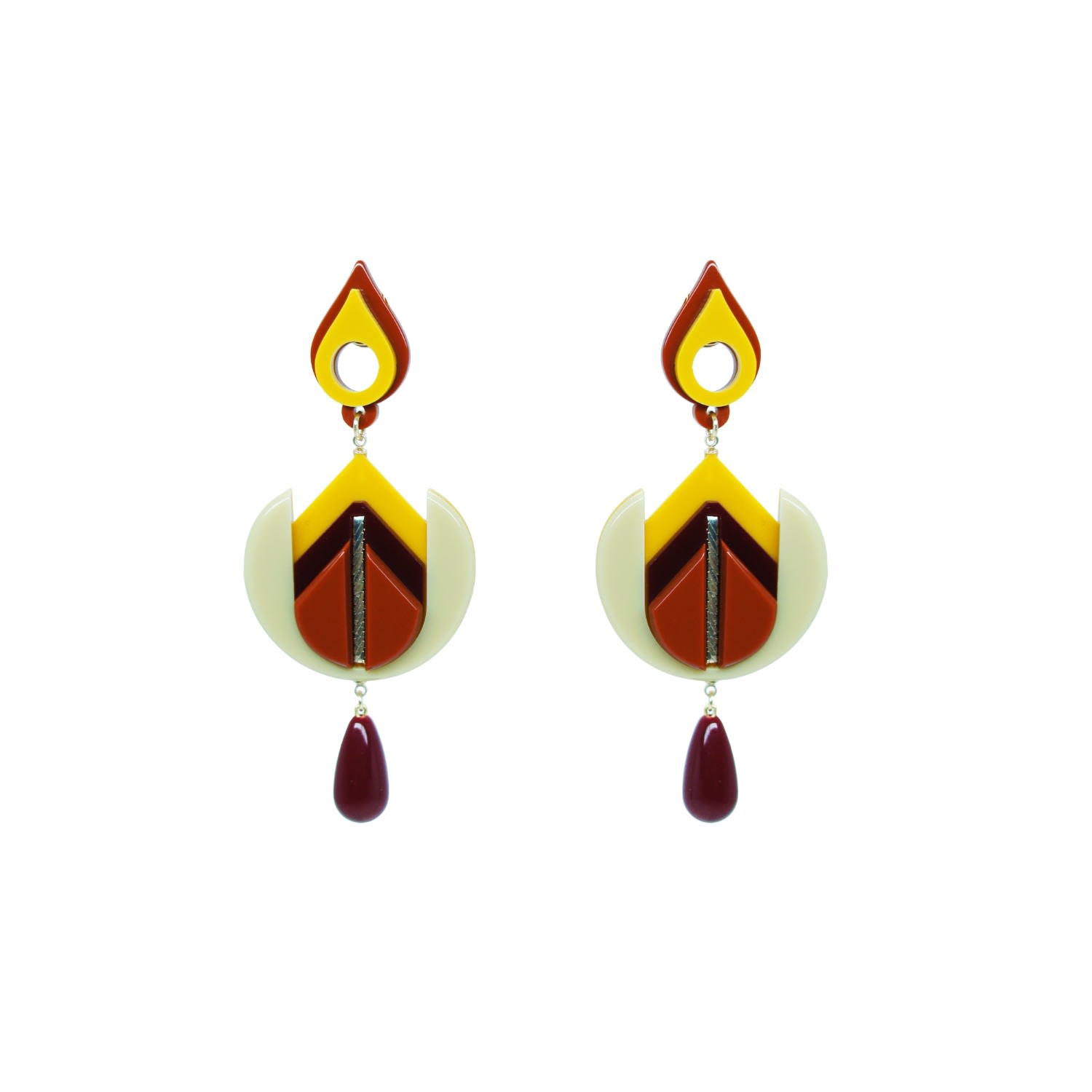 Gissa Bicalho Women's Neutrals Handmade Earring Iolanda Kahki