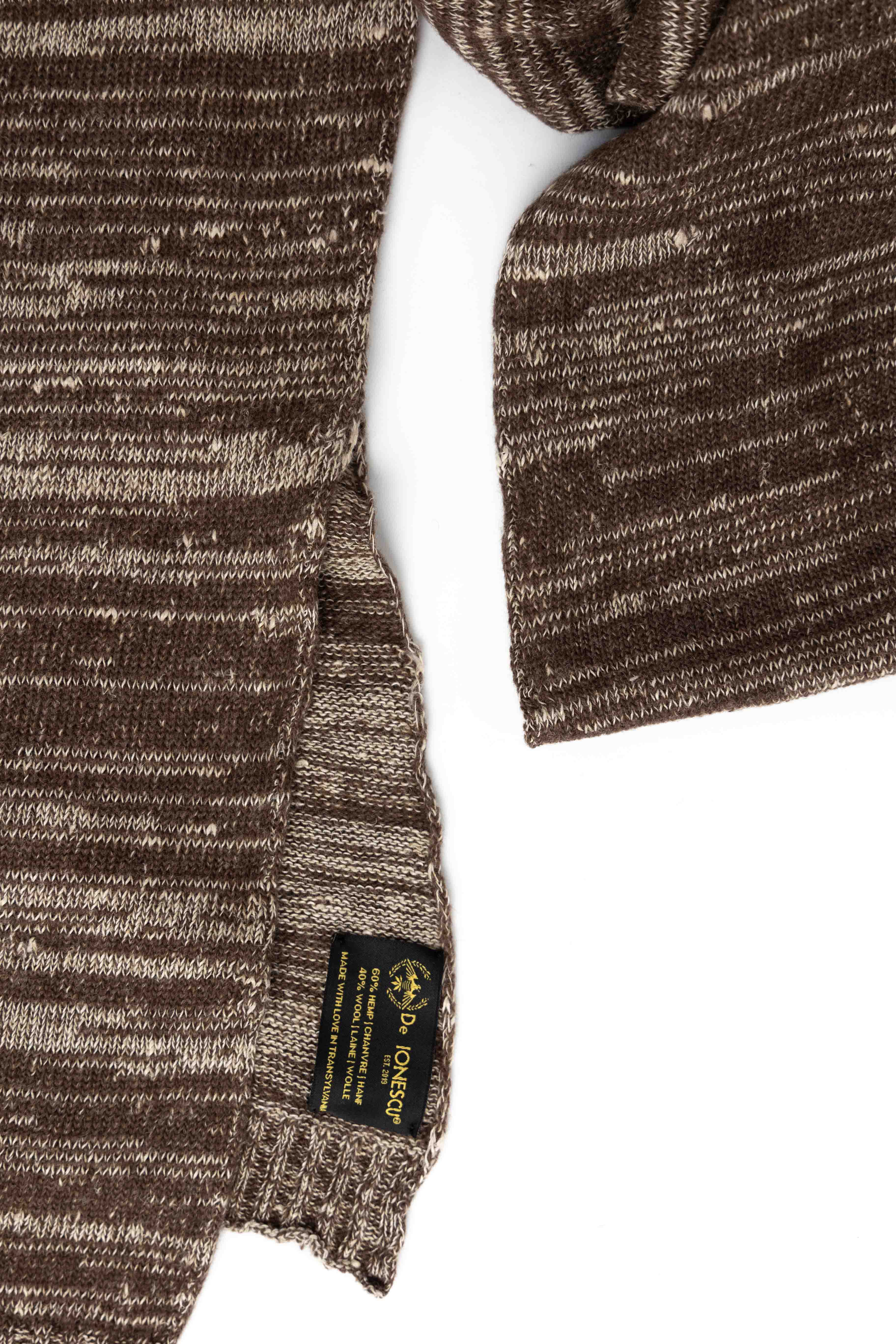 Women’s The Hemp & Wool Scarf - Brown One Size De Ionescu Est. 2019