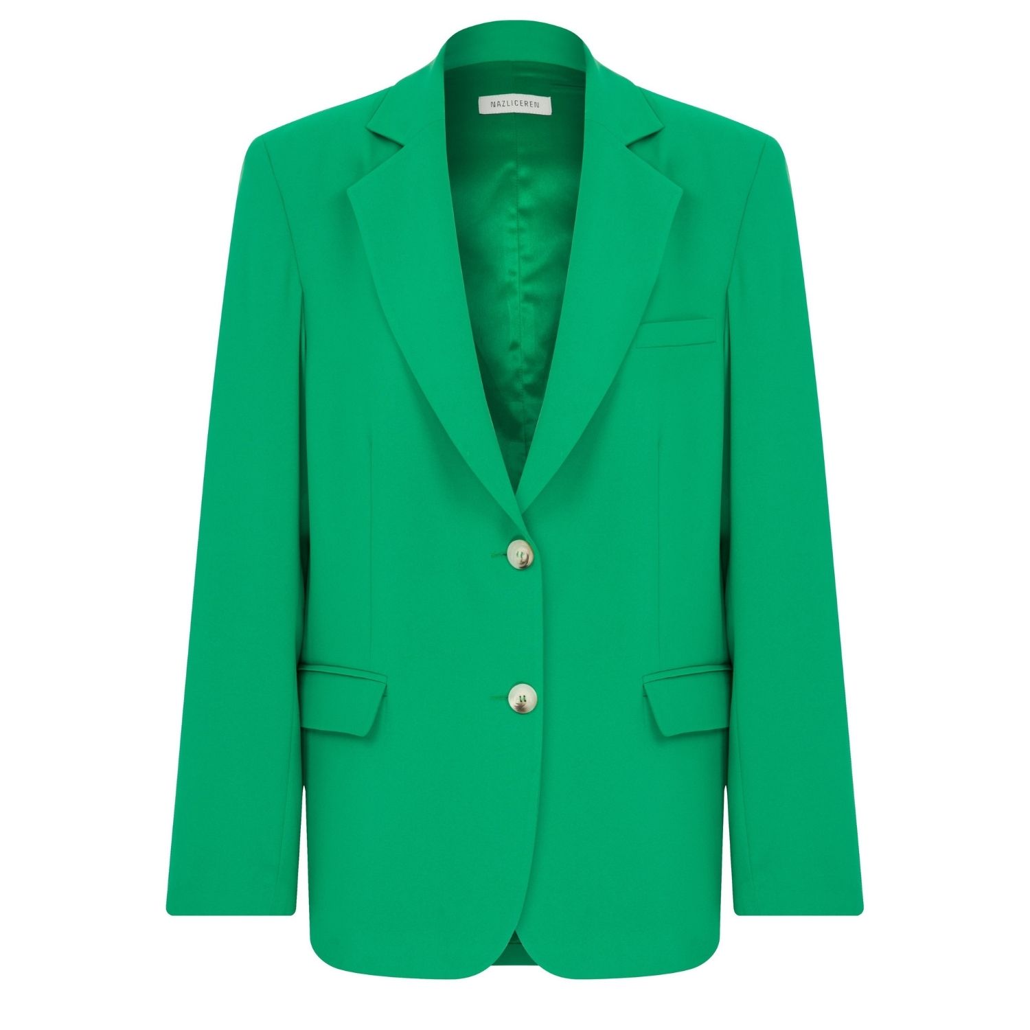Nazli Ceren Boxy Blazer In Vert De Noel In Green
