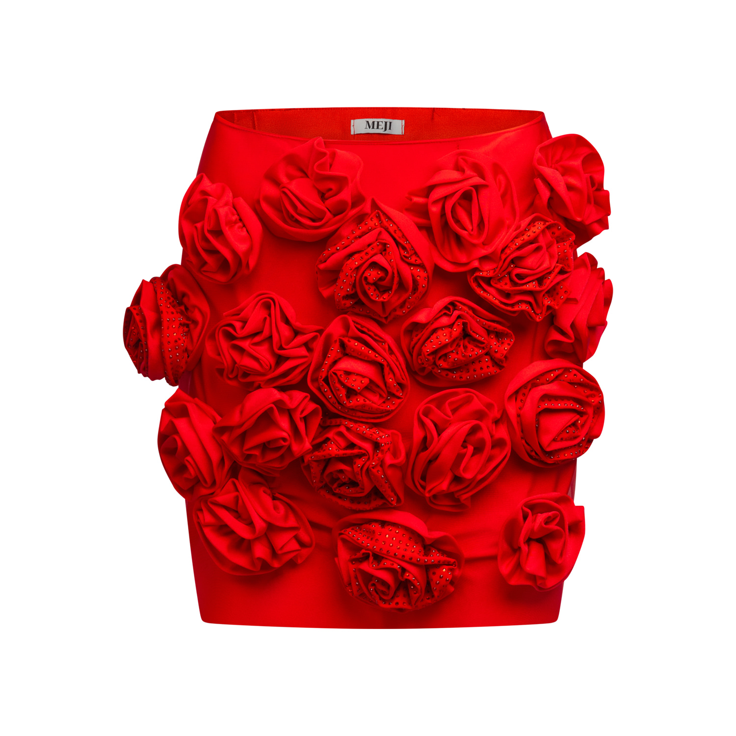 Meji Women's  Blooming Red Rose Skirt In Red
