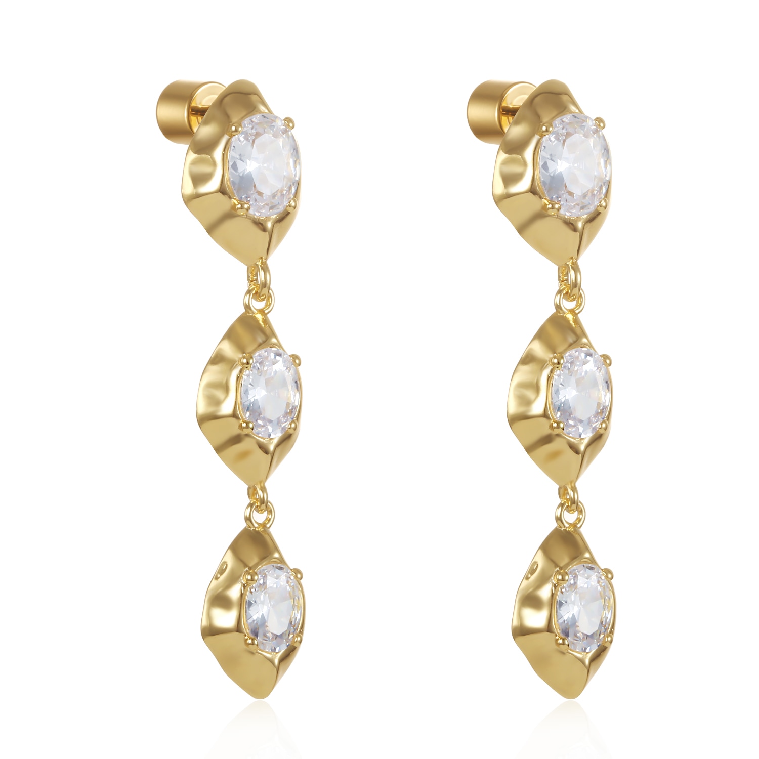 The Perfect Hoop Women's Gold The Aura Drop Hoop