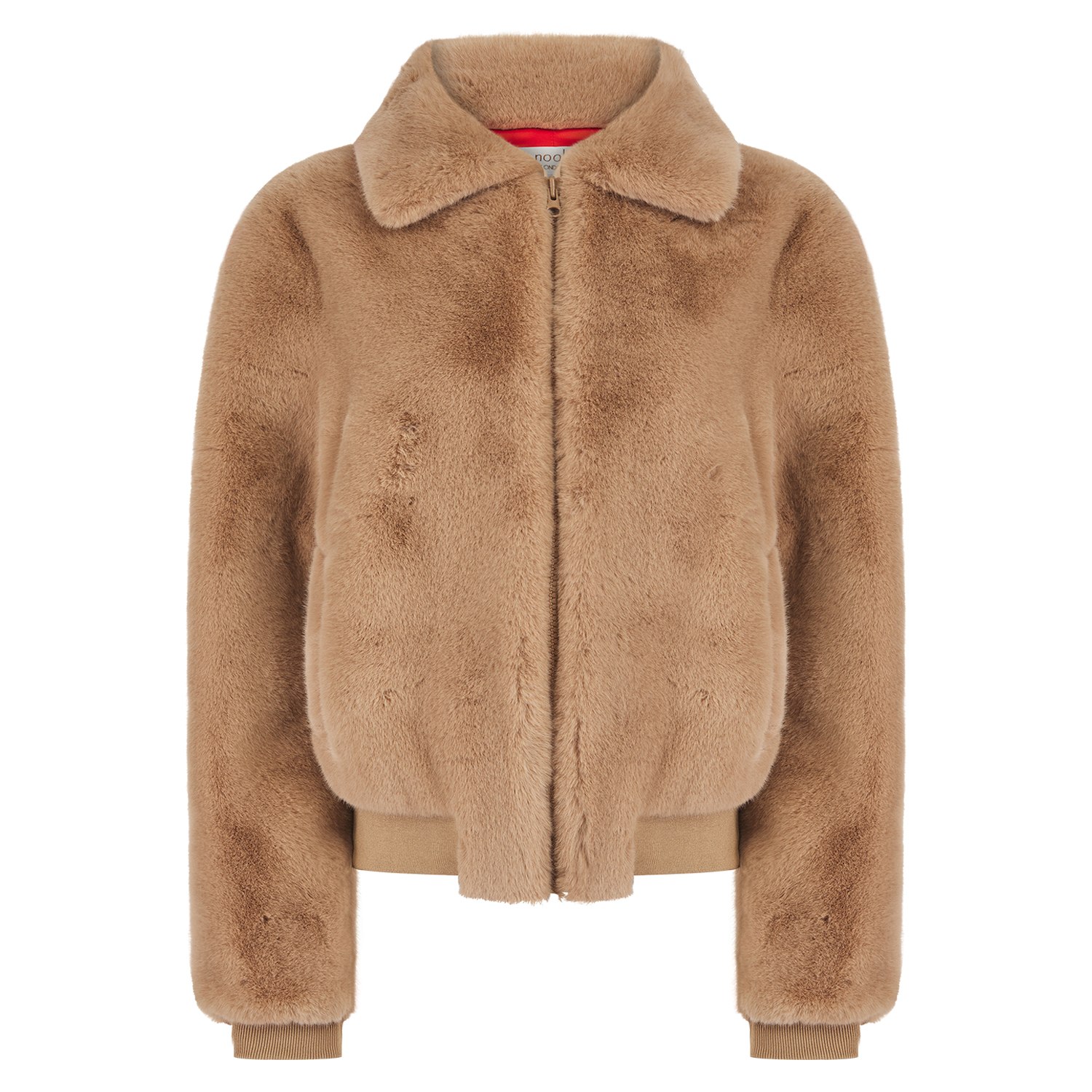 Nooki Design Women's Neutrals Beatrix Faux Fur Bomber In Camel In Beige