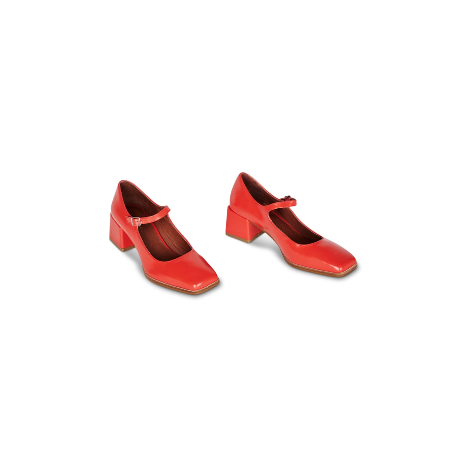 Intentionally Blank Christopher Mary Jane Shoes In Red
