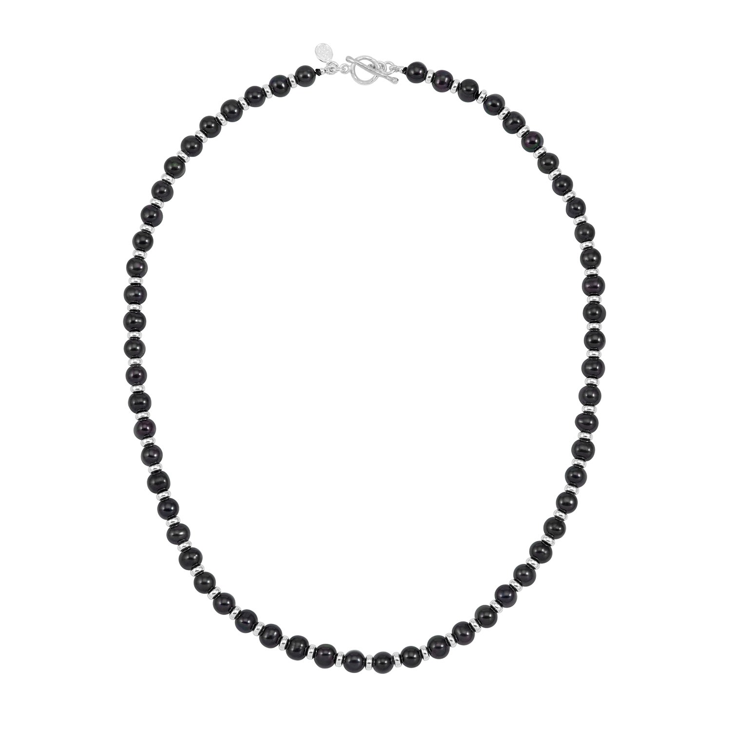 Men’s Black Pearls Halo Necklace Dower & Hall