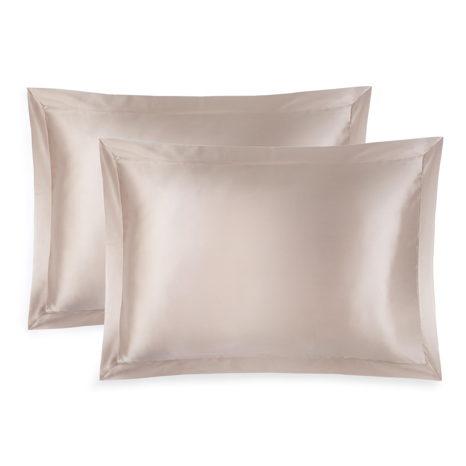 Silk Works Neutrals Lucinda Oxford Set Of Two  Pillowcases- Caramel In Brown