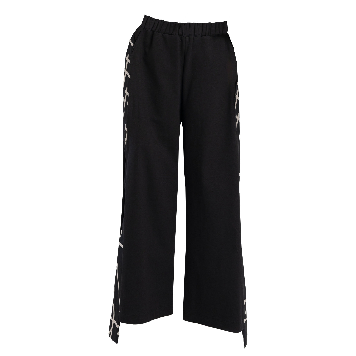 Artista Black / White Code Wide Leg Pants