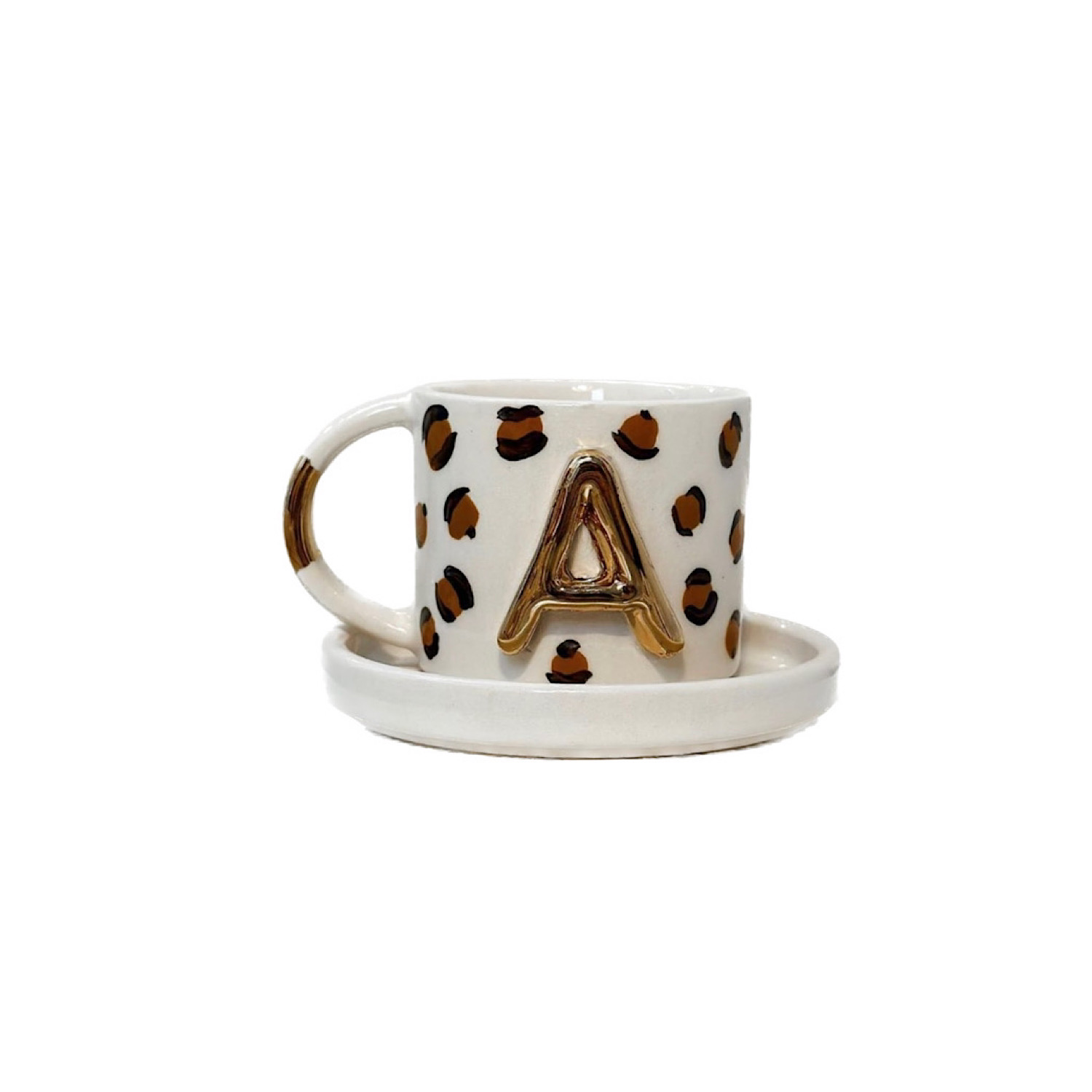 Bear Printed Creative Enamel Cup Custom Letter with Name Coffee