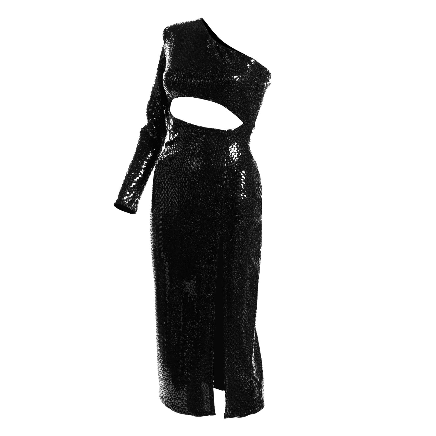 Victoria Rainer Women's Asymmetrical One-sleeve Dress - Black In Black