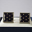 Peper Harow - Made In England Midnight Men's Pin Polka Socks & Cufflink Gift Box In Polka