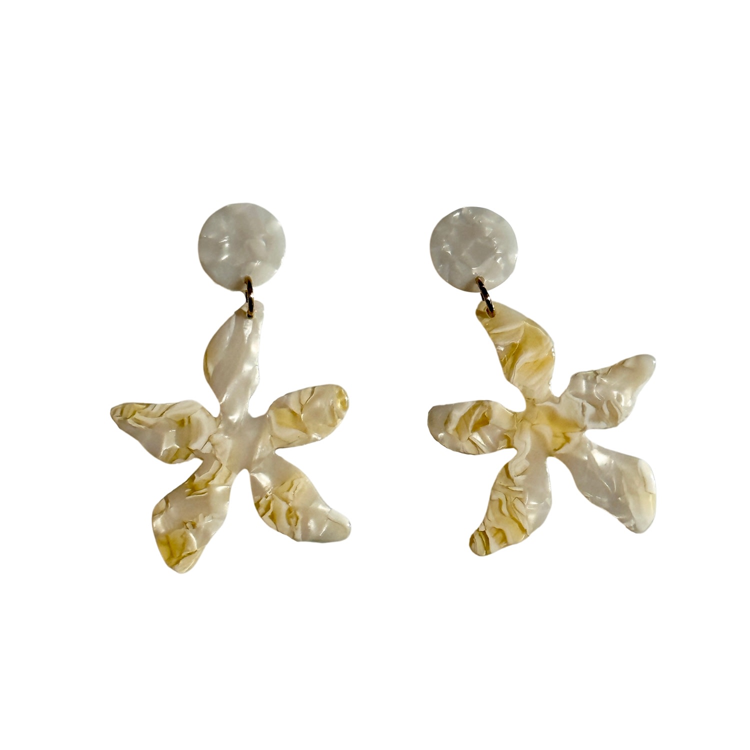 women's neutrals flower drop earrings in banana republic closet rehab