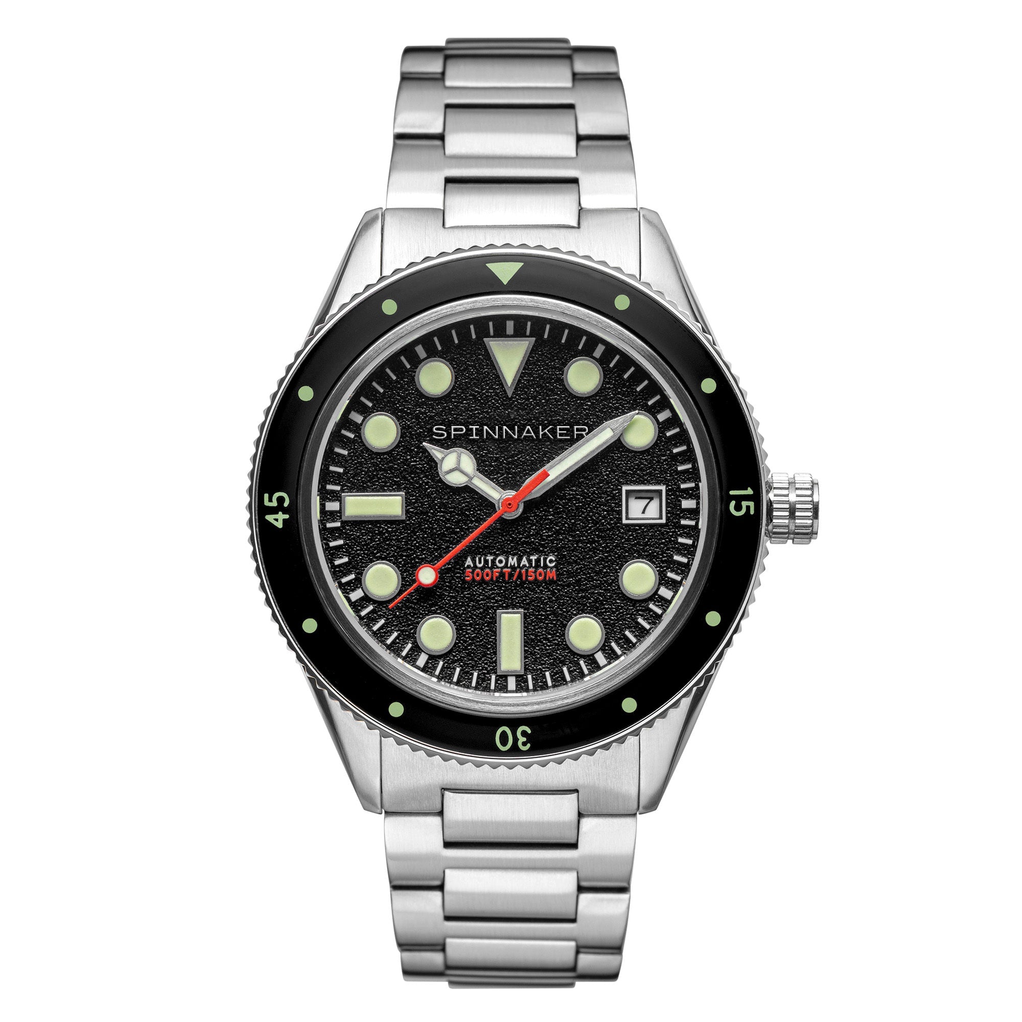 Spinnaker Midsize Cahill Men's Sable Black Automatic Watch In Black