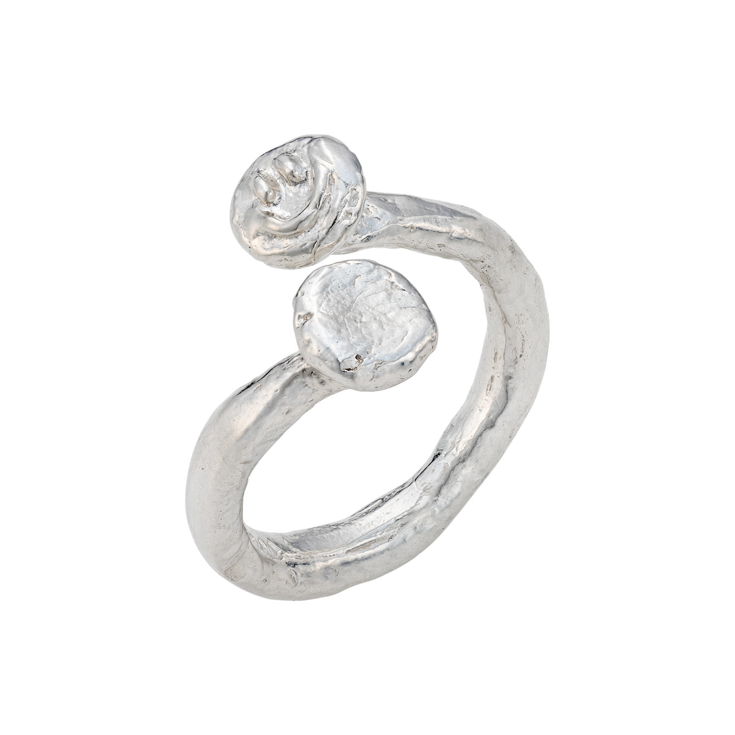 Indy Cockroft Women's Silver Half Smiles Ring In Silver