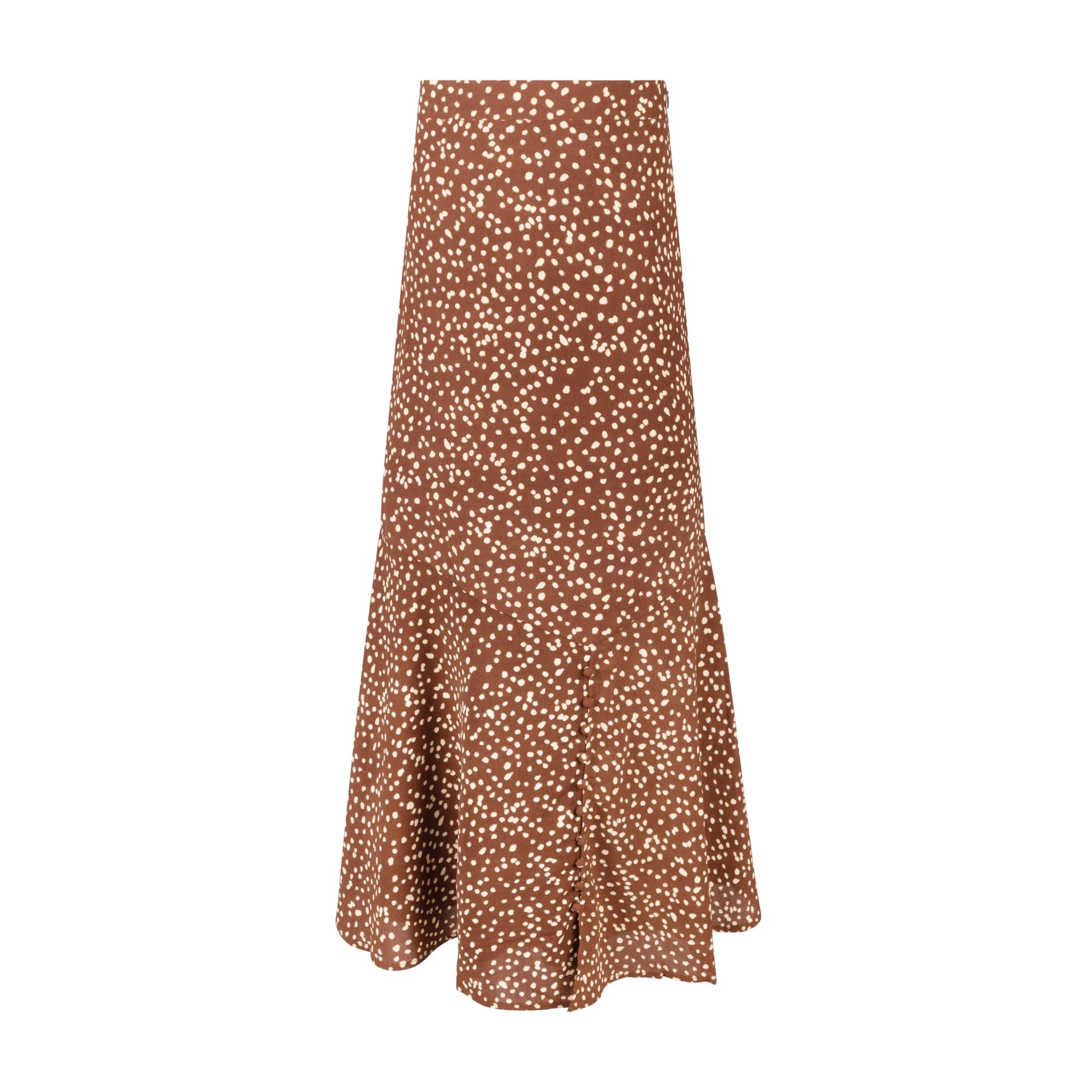 Ellie Makir Women's Brown Latte Dot Skirt In Brown