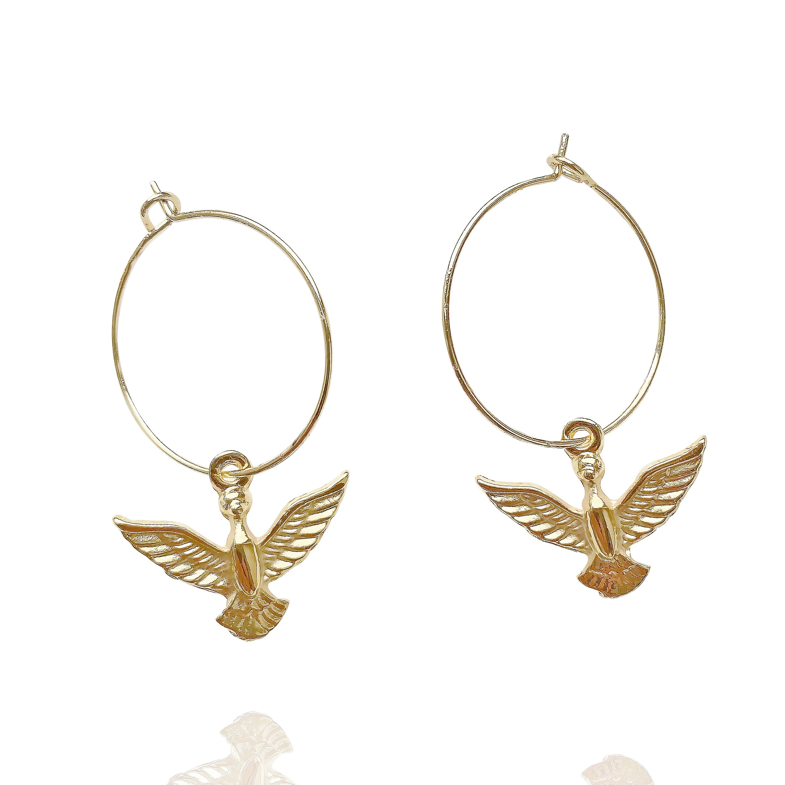 Women’s Gold Dainty Phoenix Hoop Earrings Smilla Brav