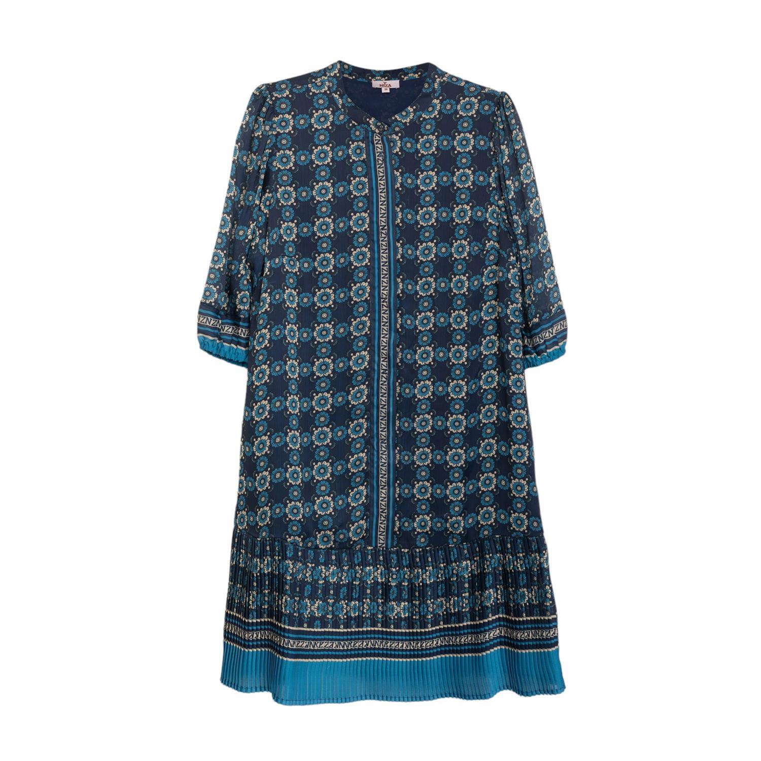 Niza Women's Short Shirt Dress Blue In Blue
