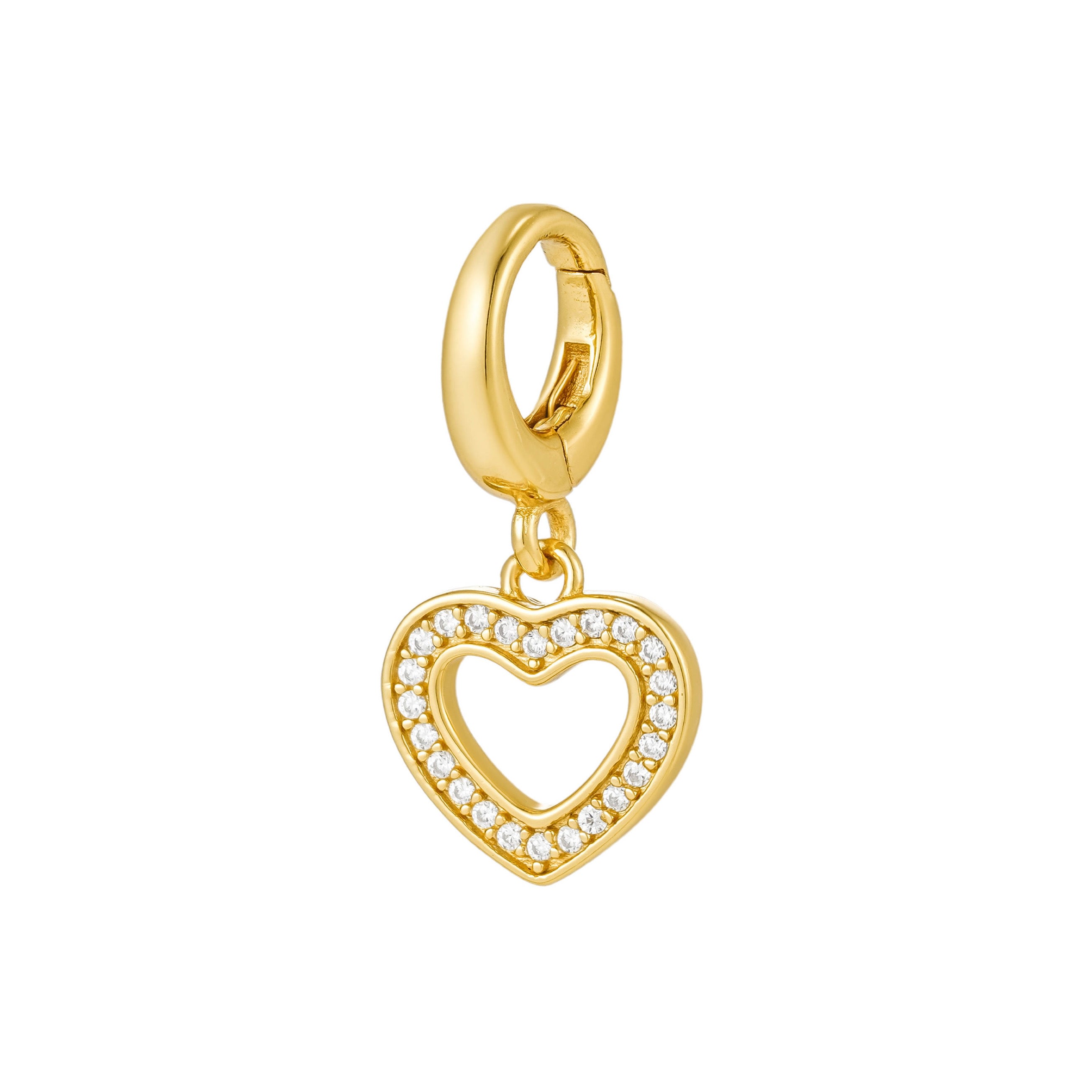 Women’s Gold Love Heart Charm | Amelia Roxanna Jewellery