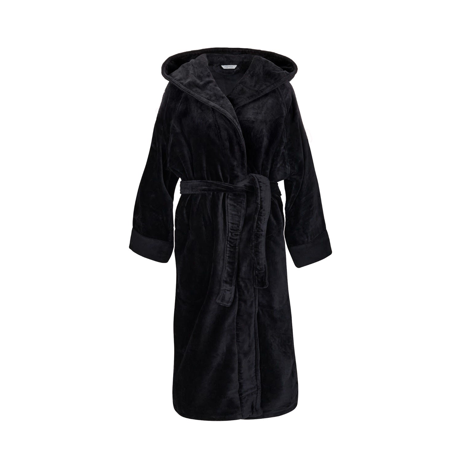 Organic Cotton Hooded Robe - Womens - Black Extra Large Pasithea Sleep