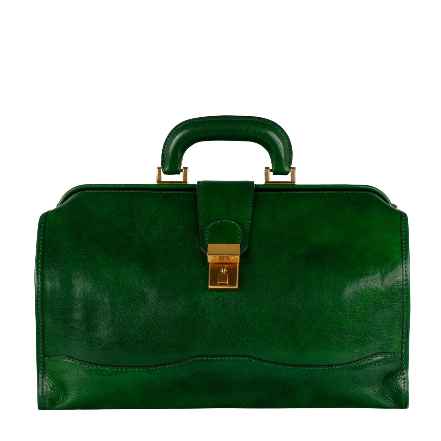 Time Resistance Small Leather Doctor Bag For Women In Green - David Copperfield